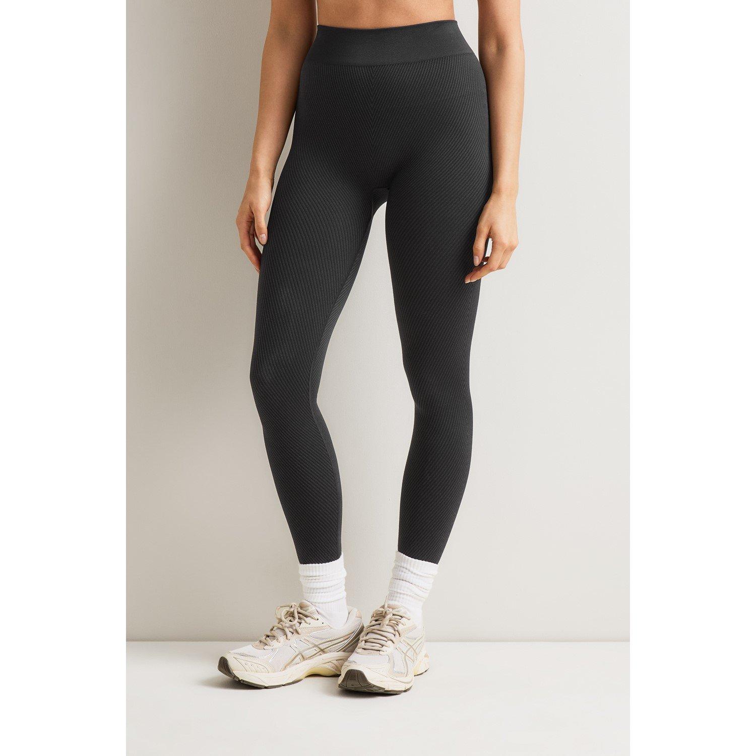 Shadow Black - TALA - TALA SCULPT SEAMLESS CONTRAST RIB LEGGING - 4