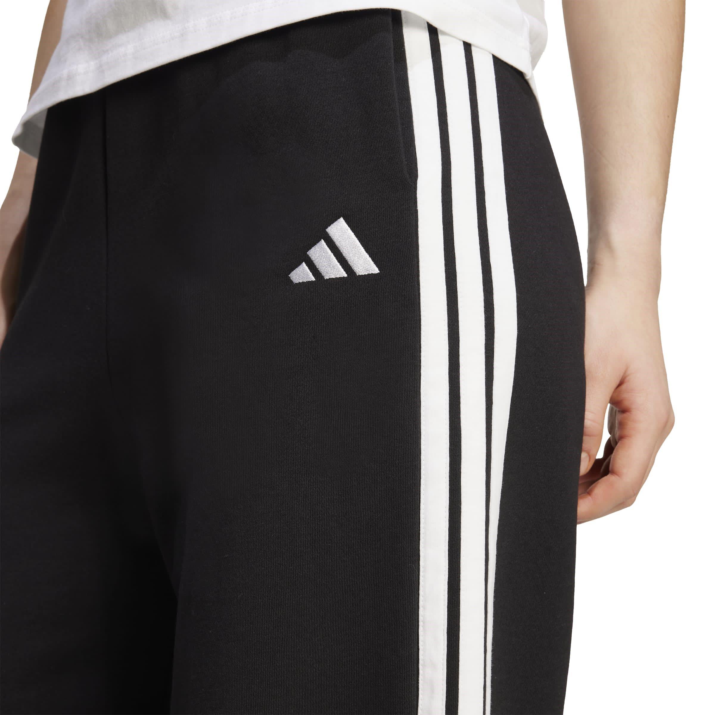 Black/White - adidas - Open Hem Fleece Joggers - 5