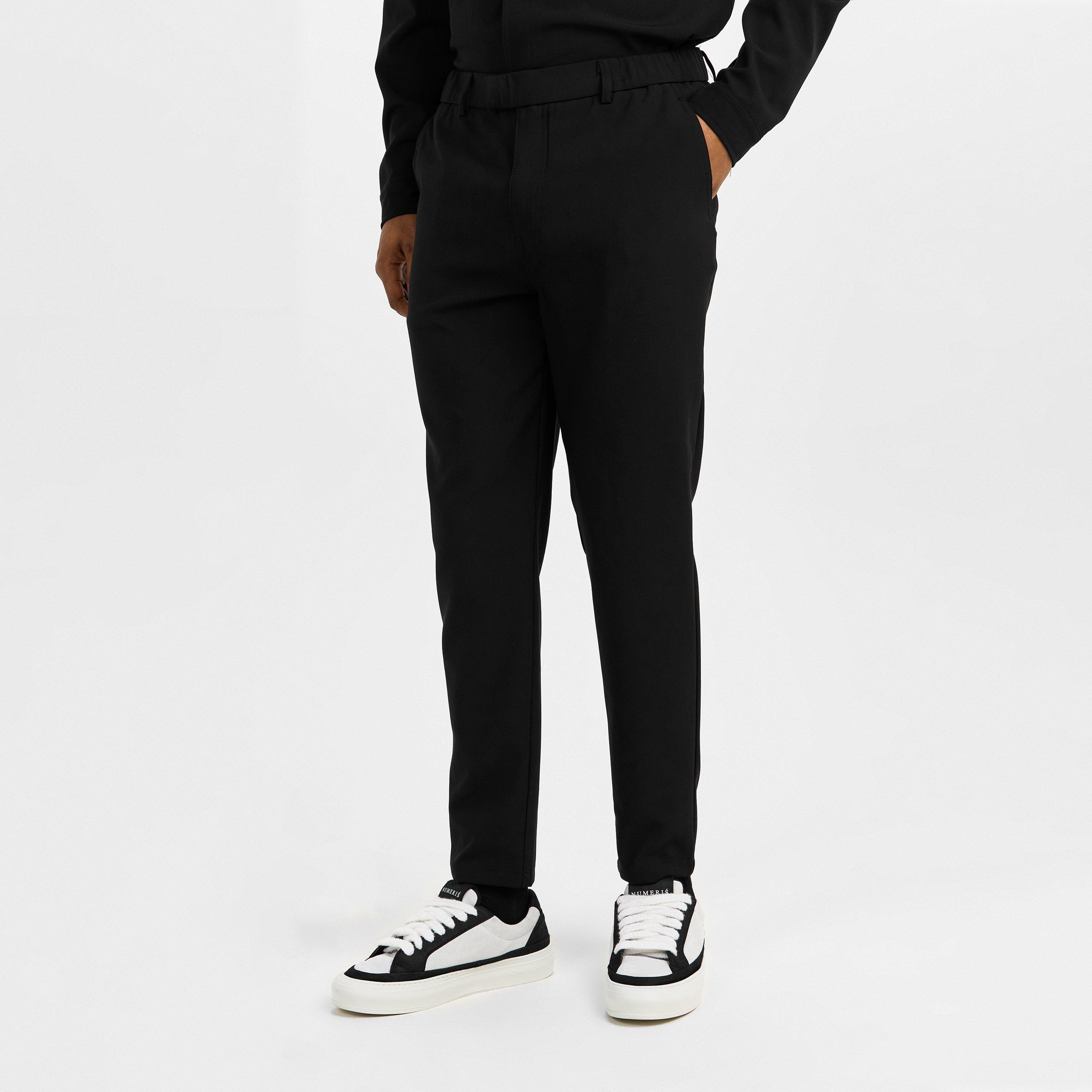 Black - BELIER - Men's Wide Leg Trousers - 3