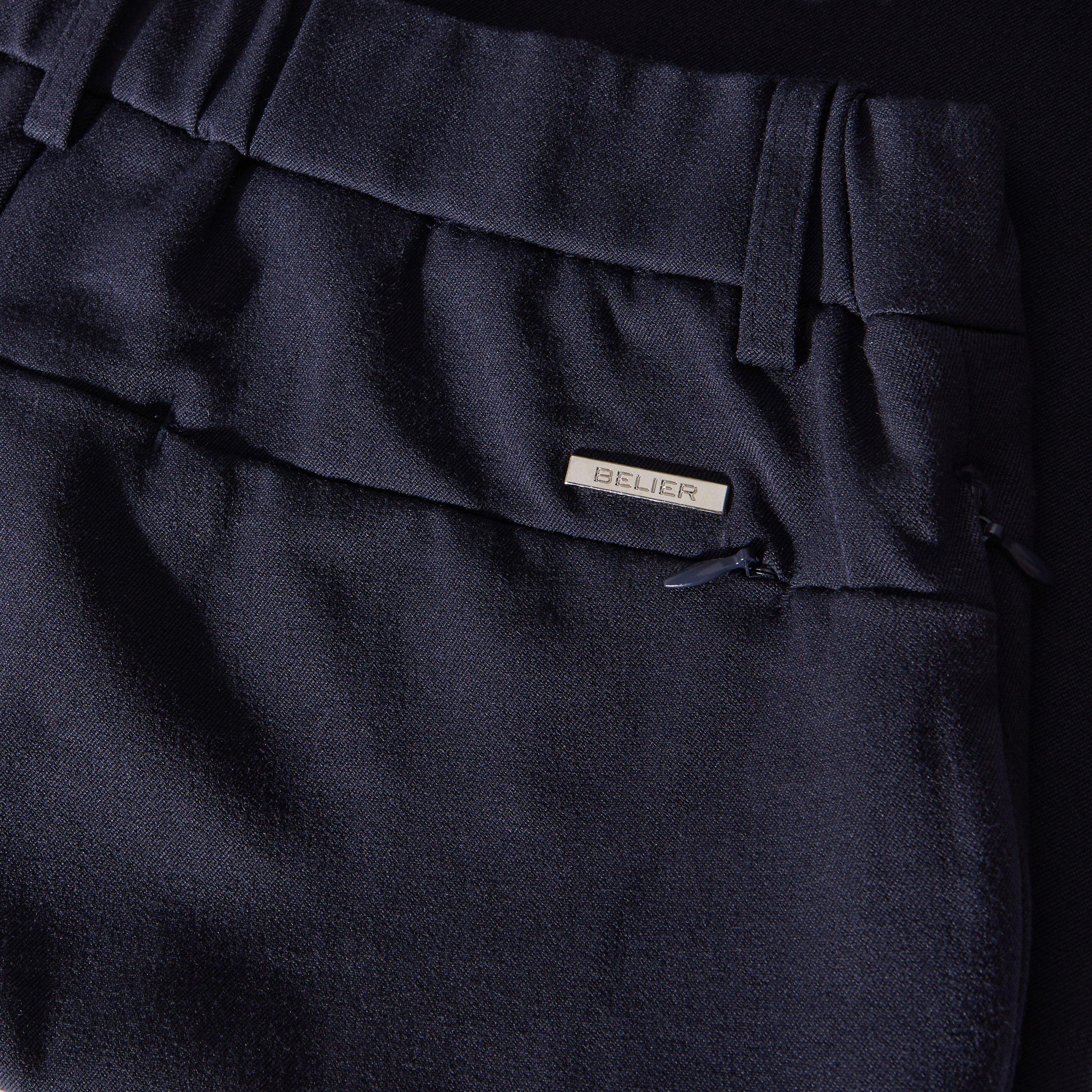 Navy - BELIER - Men's Wide Leg Trousers - 3