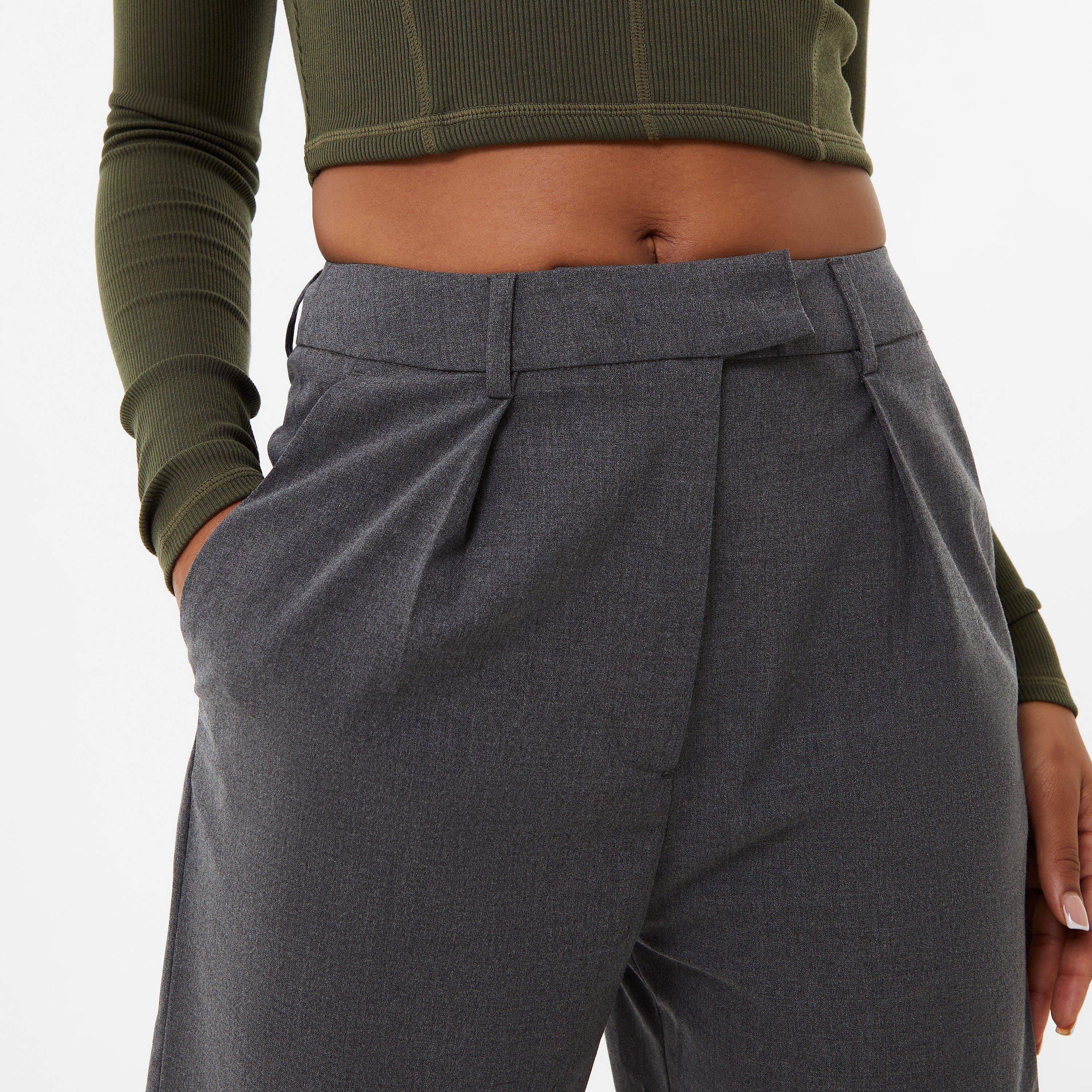 Charcoal - Jack Wills - Wide Leg Tailored Trousers - 3
