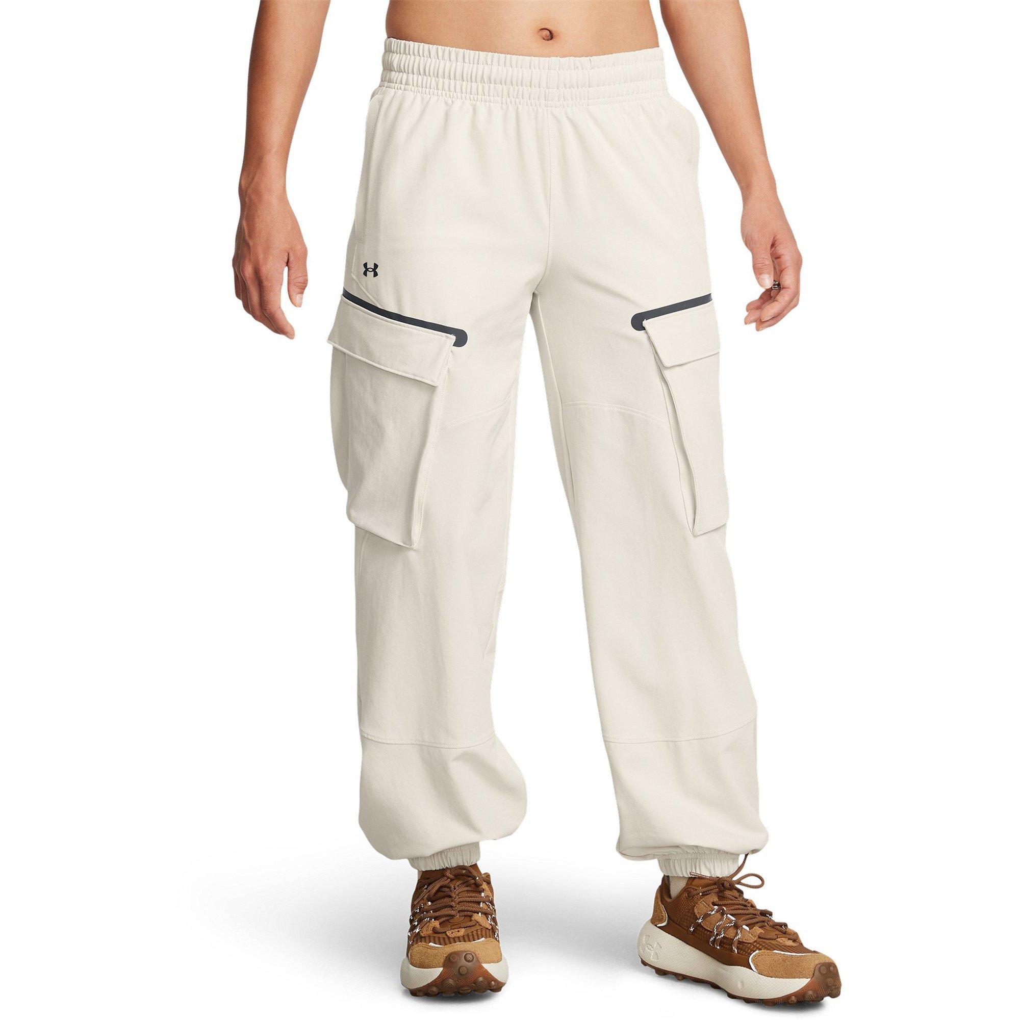 White - Under Armour - Women's Unstoppable Closed Hem Jersey Joggers - 3