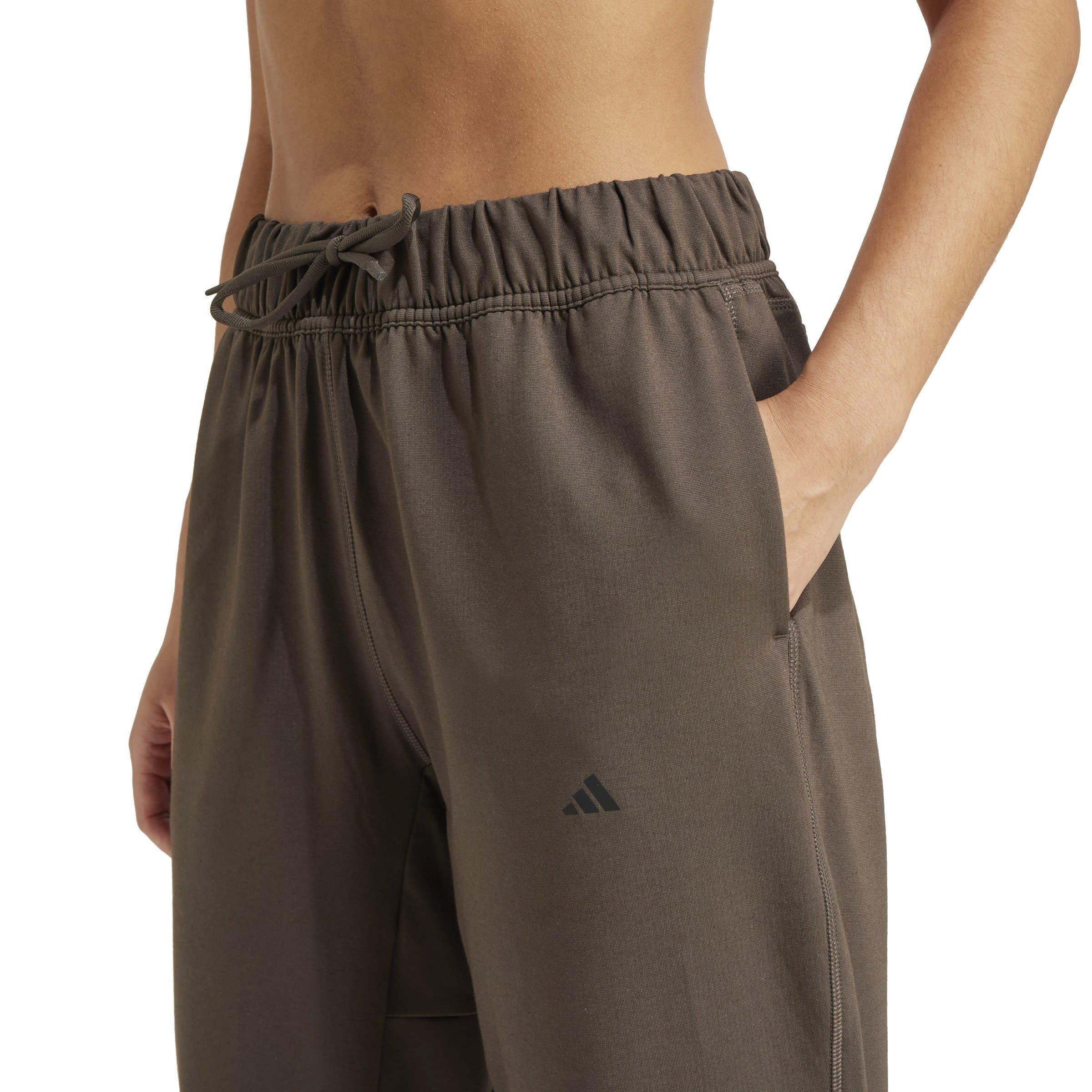 Shadow Olive - adidas - Power Loose Fit French Terry Jogging Bottoms Womens - 5
