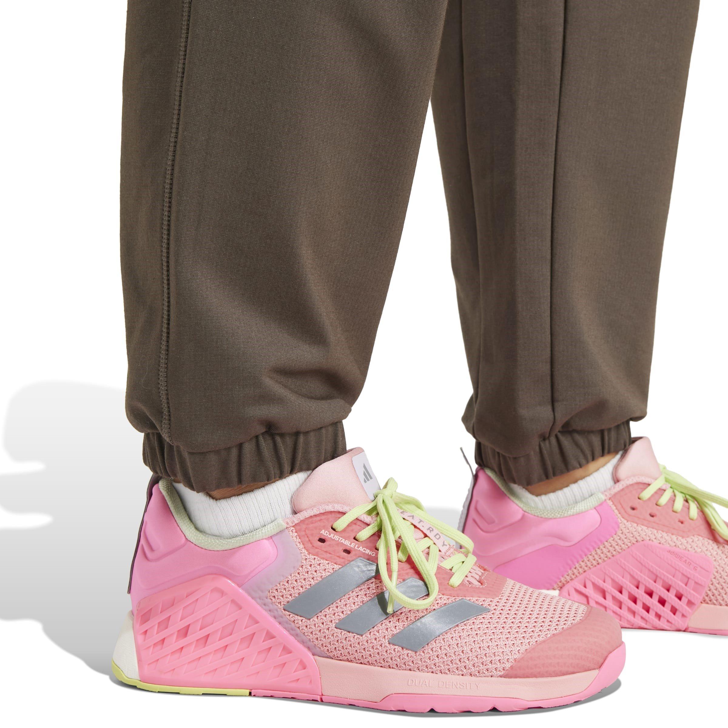 Shadow Olive - adidas - Power Loose Fit French Terry Jogging Bottoms Womens - 6