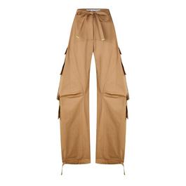 Off White Gabardine Cargo Trousers