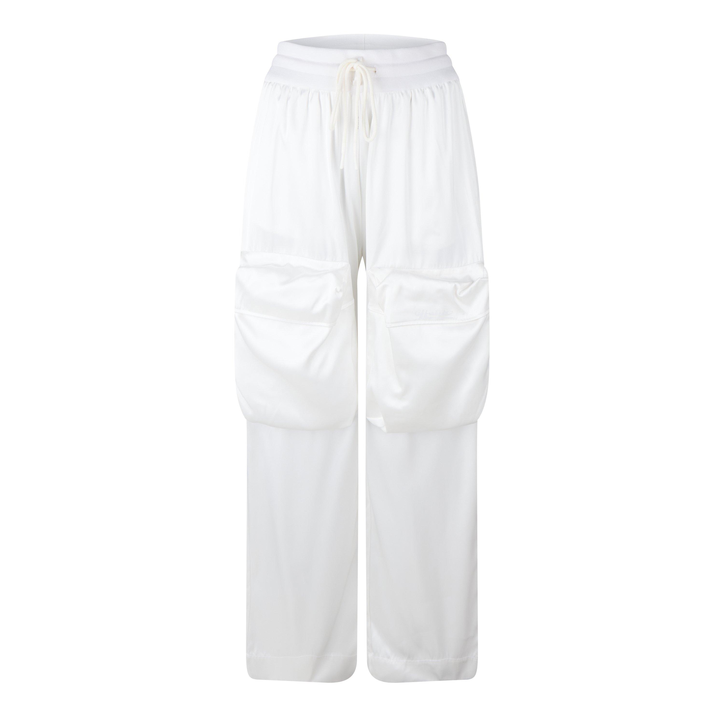 White No Color - Off White - Women's Duchesse Tailored Fit Cargo Trousers - 1