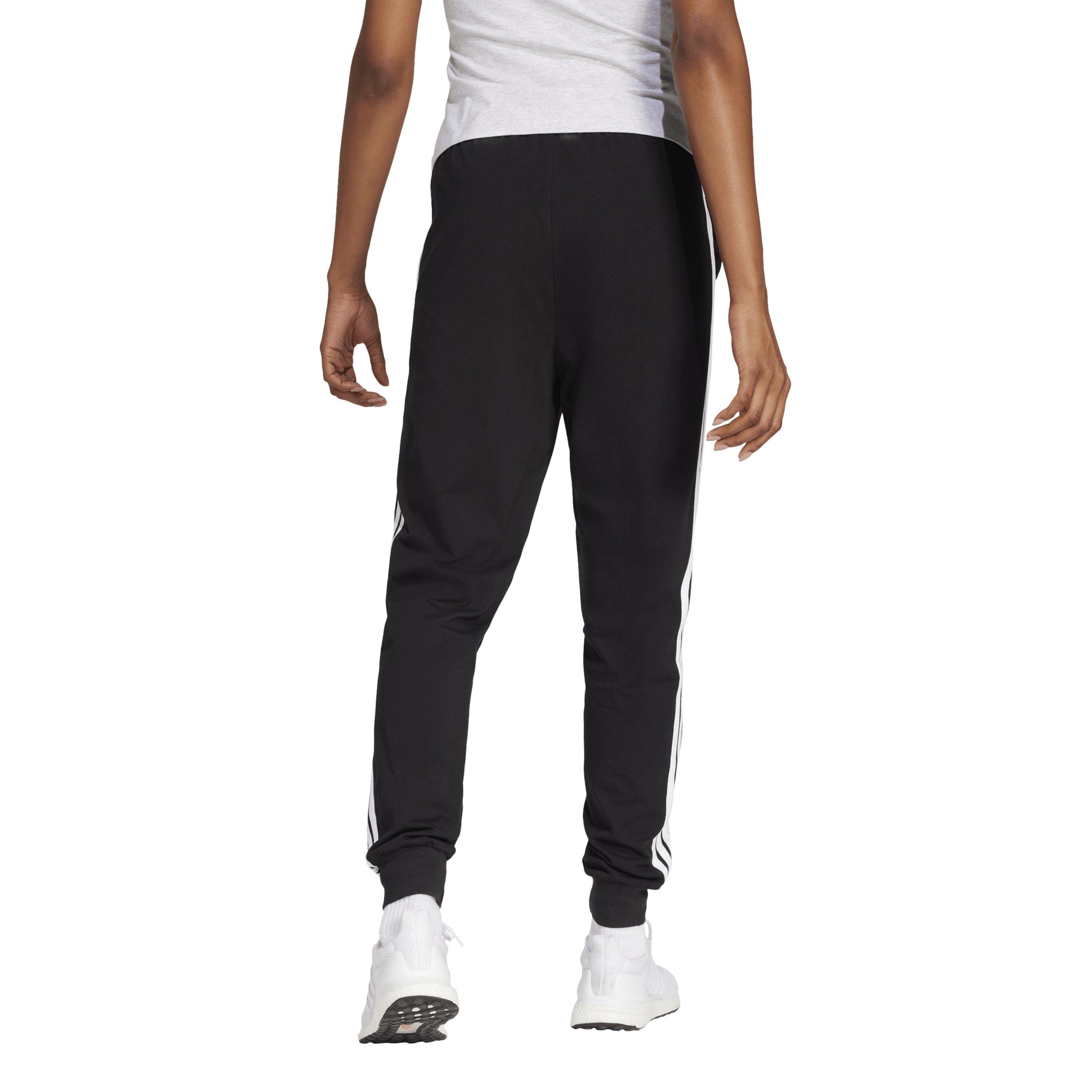 Black/White - adidas - Women's Closed Hem Jersey Joggers - 3
