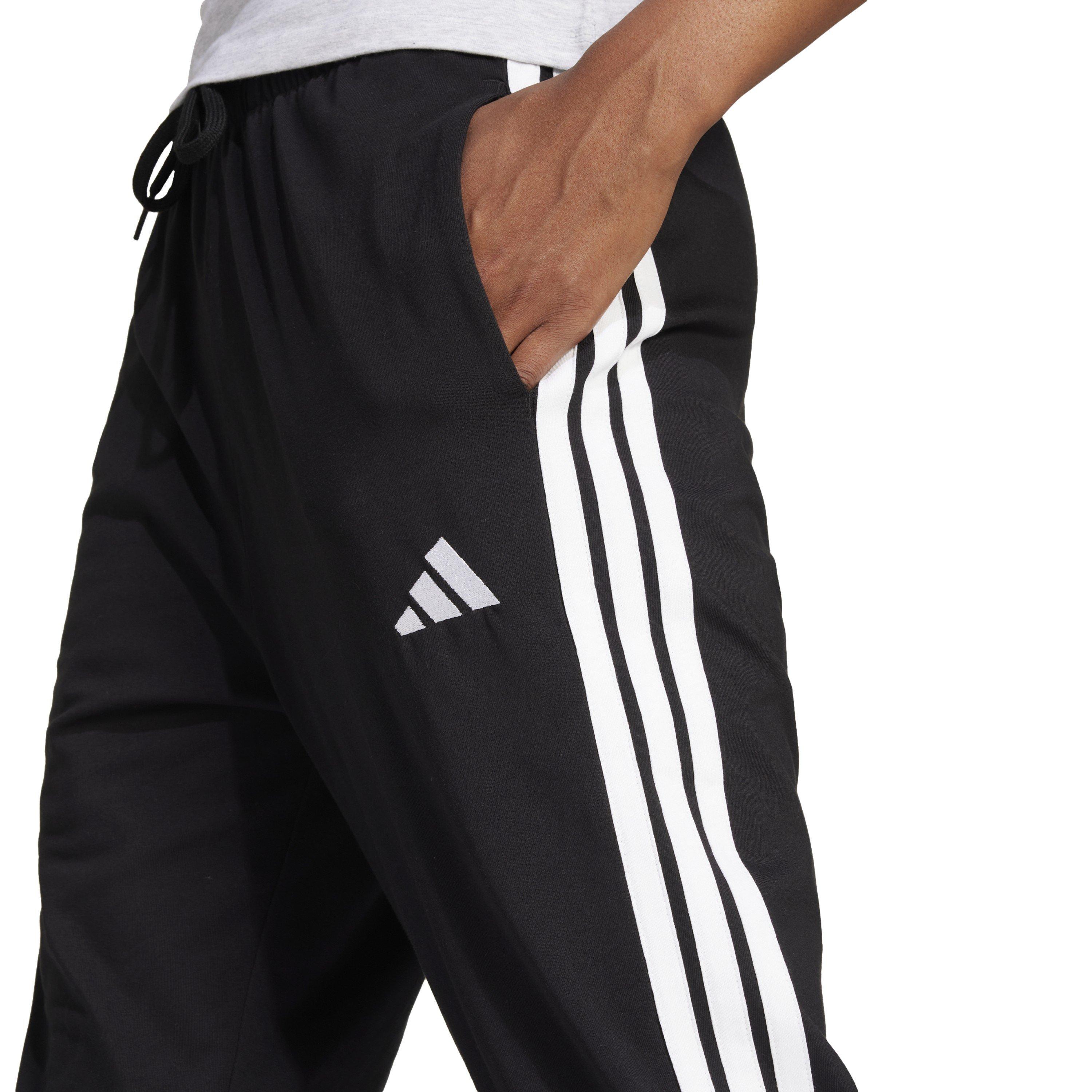 Black/White - adidas - Women's Closed Hem Jersey Joggers - 4