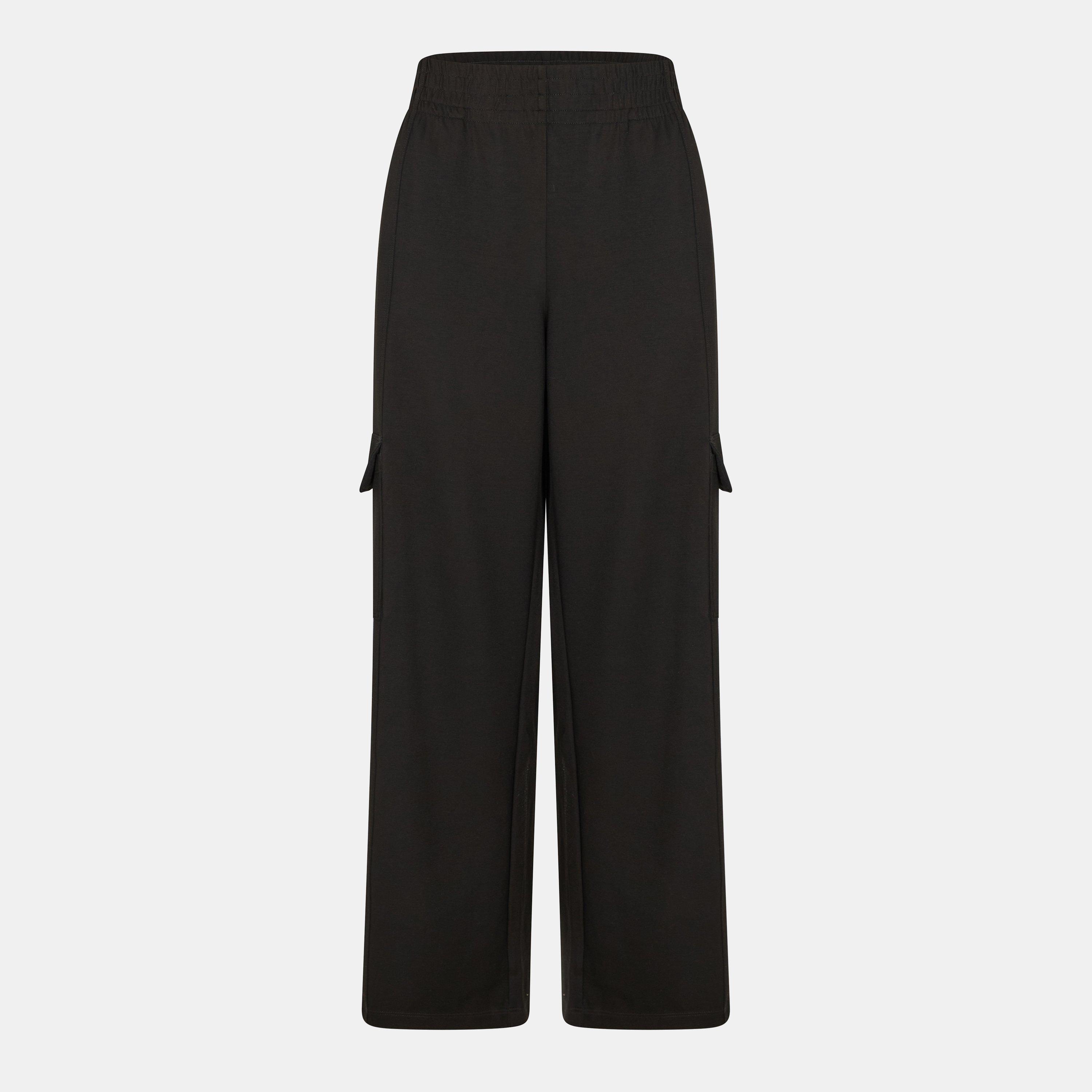 Dkny Women's Open Cuff Jersey Joggers - Black - 12 (M)