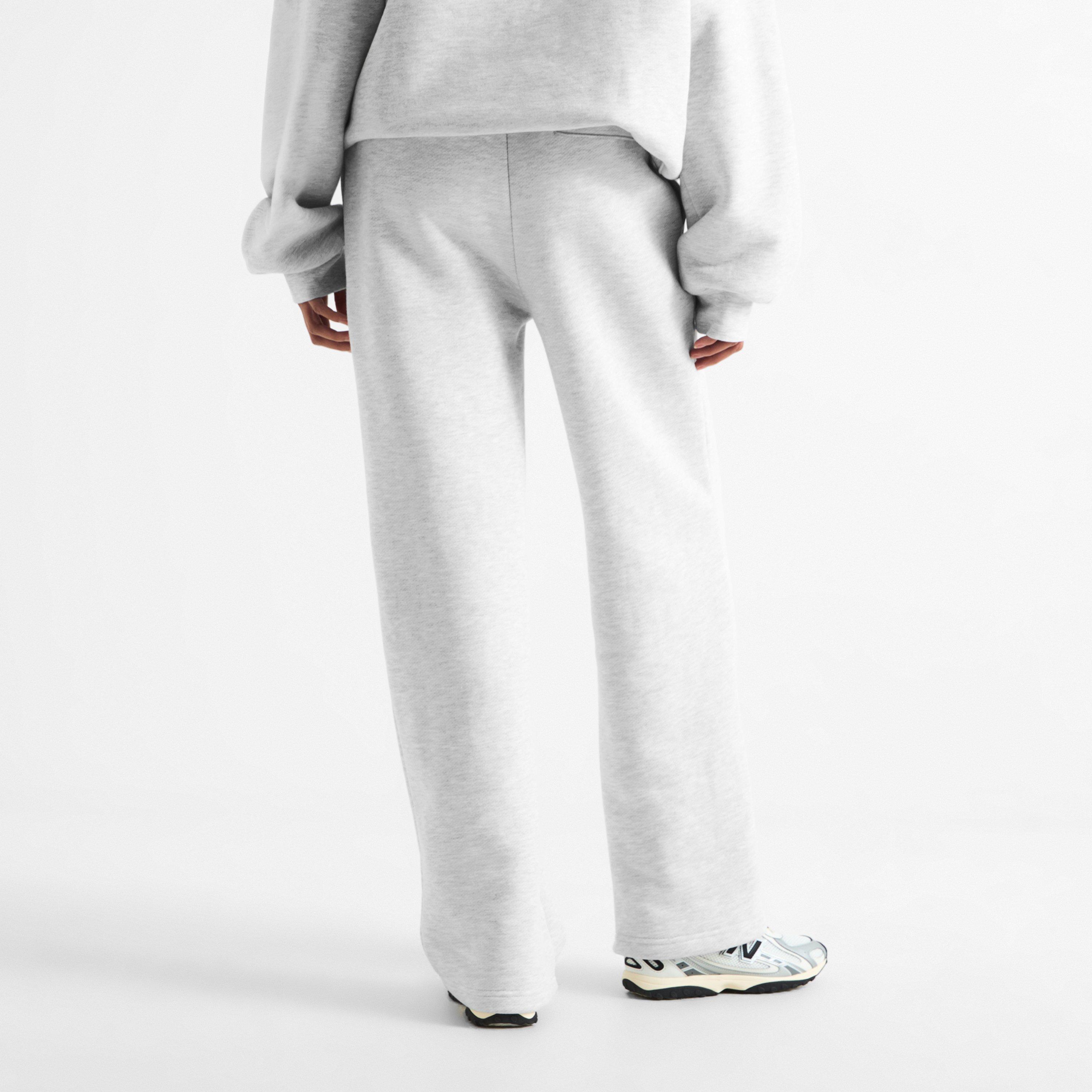 Grey - The Couture Club - Women's CTRE Open-Hem Cotton Straight-Leg Joggers - 4