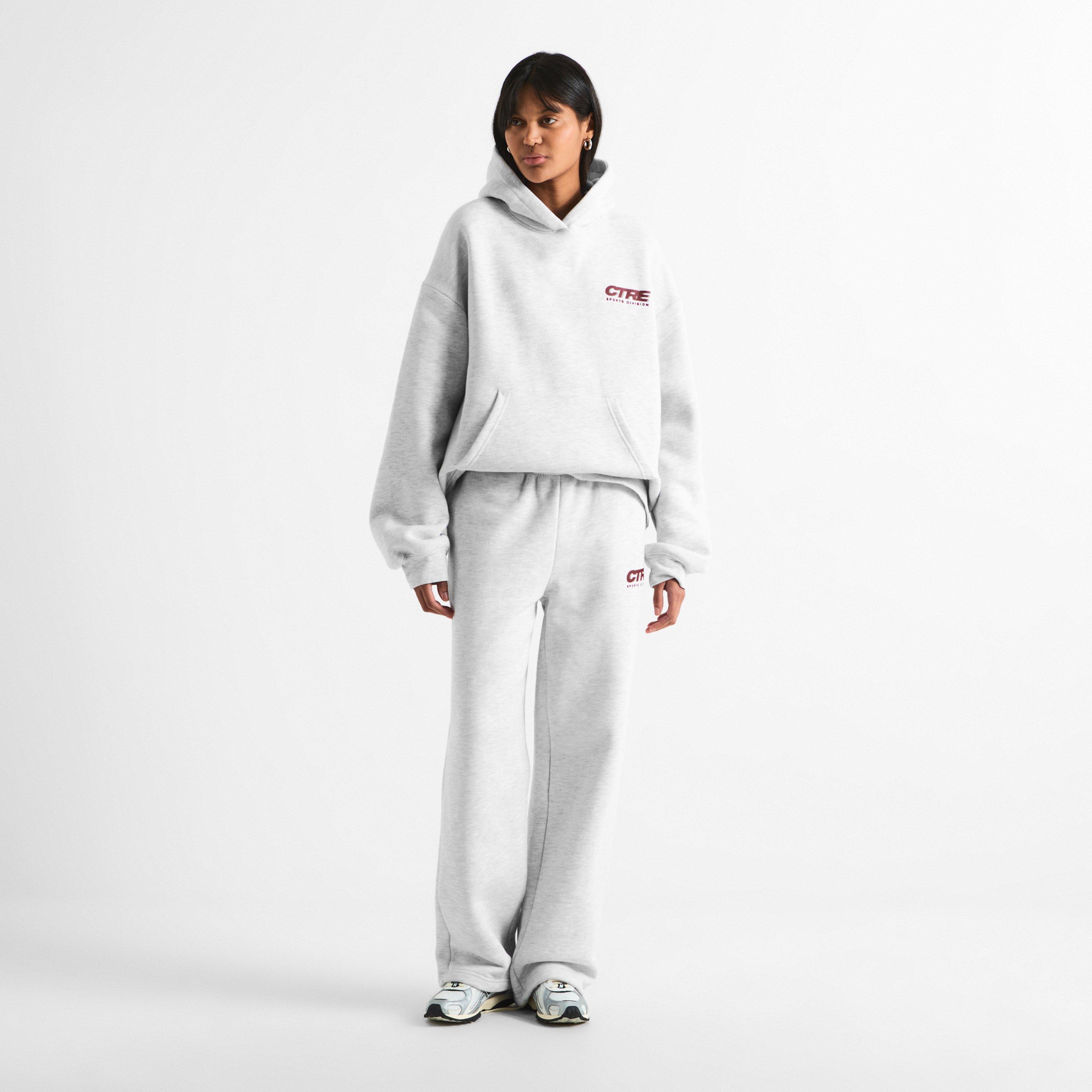 Grey - The Couture Club - Women's CTRE Open-Hem Cotton Straight-Leg Joggers - 6