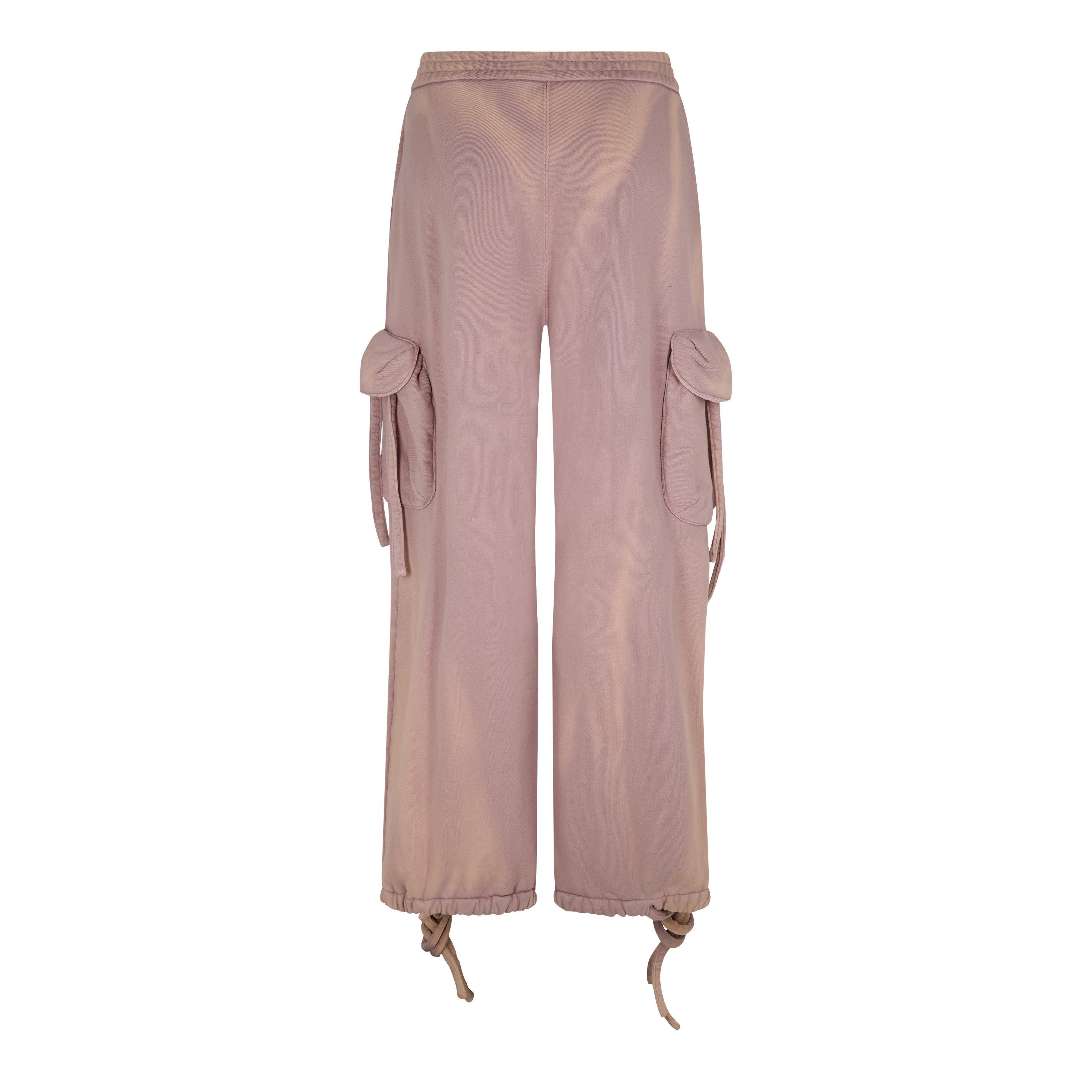 Nude - Off White - Women's Laundry Cargo Track Bottoms, Adjustable Drawcord Cuffs Trousers - 2