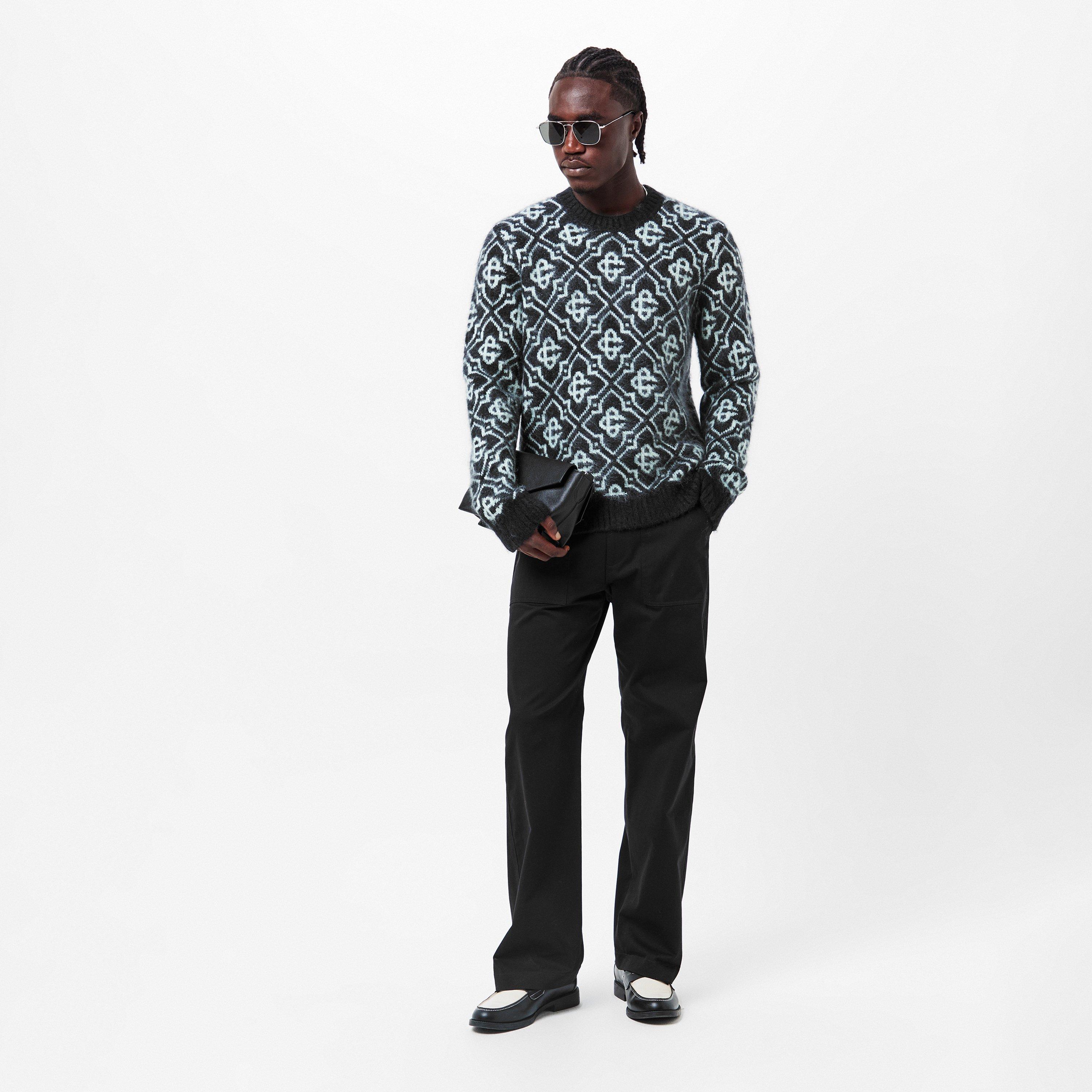 Black - Casablanca - Men's Relax Wide Leg Trousers - 6