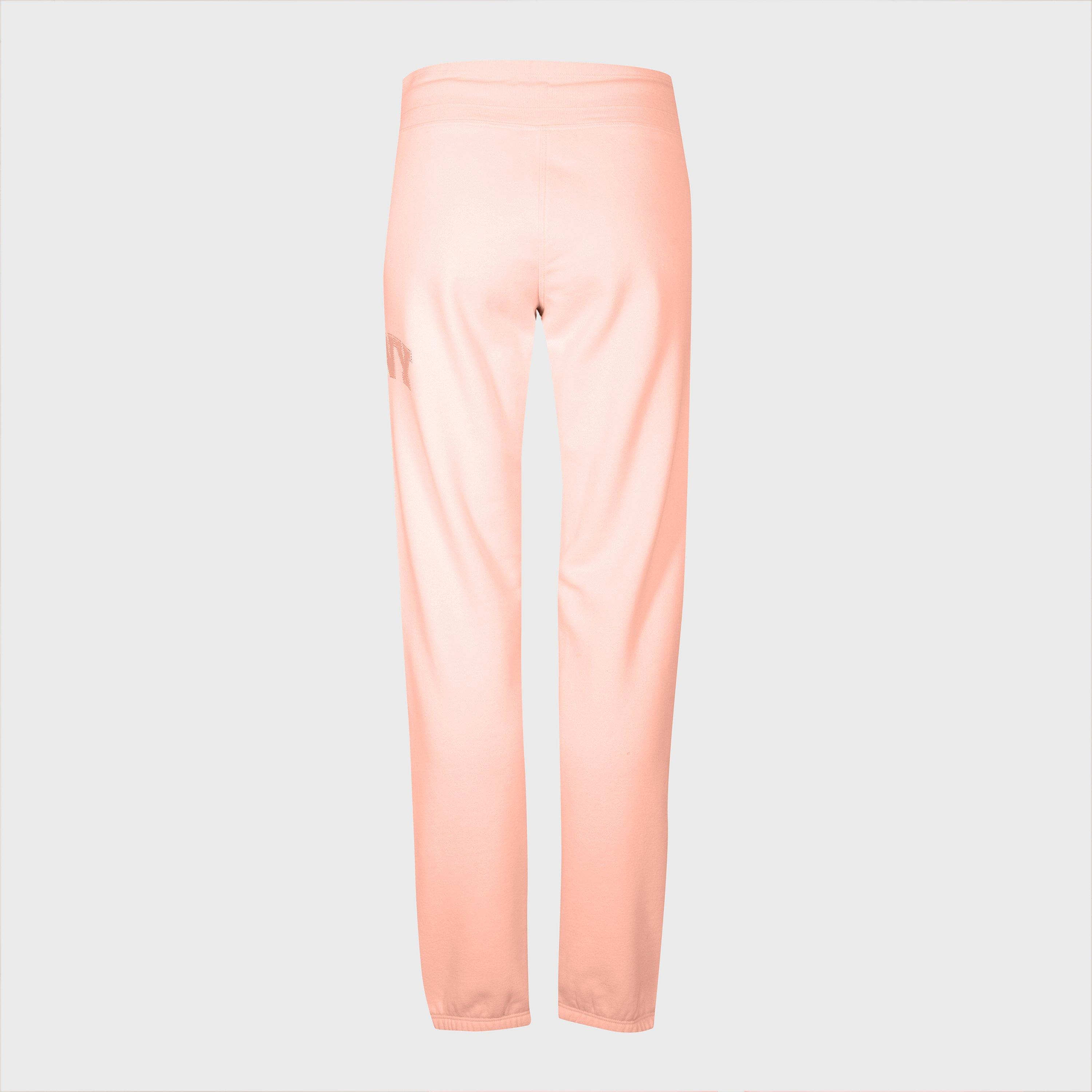 Tropcl Peach - DKNY - Women's Logo Closed Cuff Fleece Joggers - 2