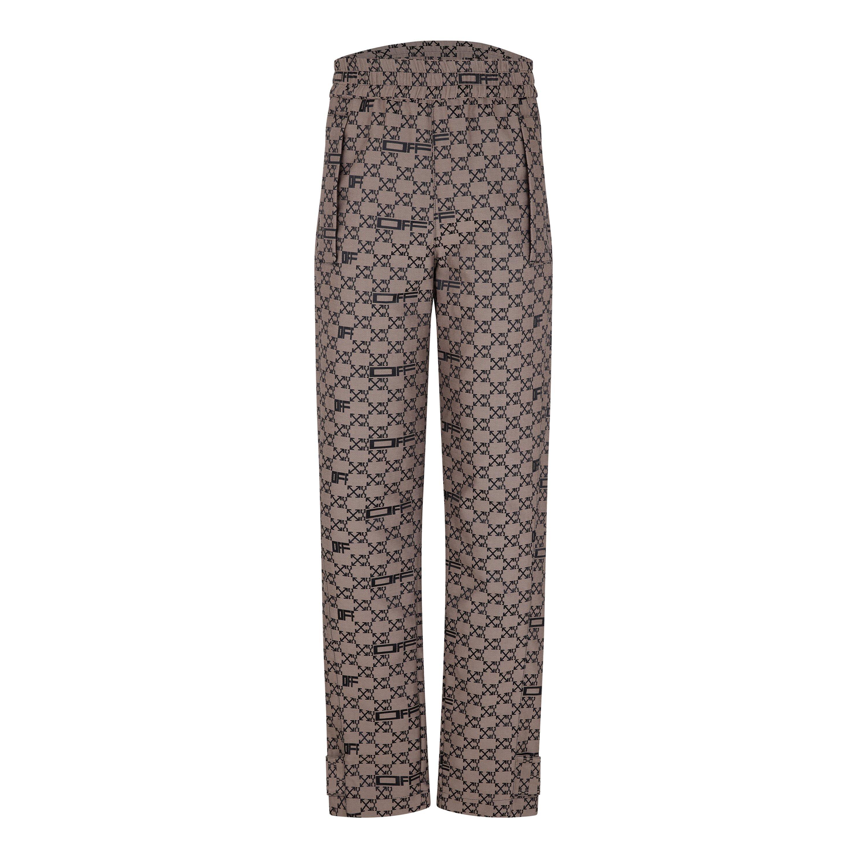 Black Monogram - Off White - Women's Mono Track Pant Monogram Trousers - 1