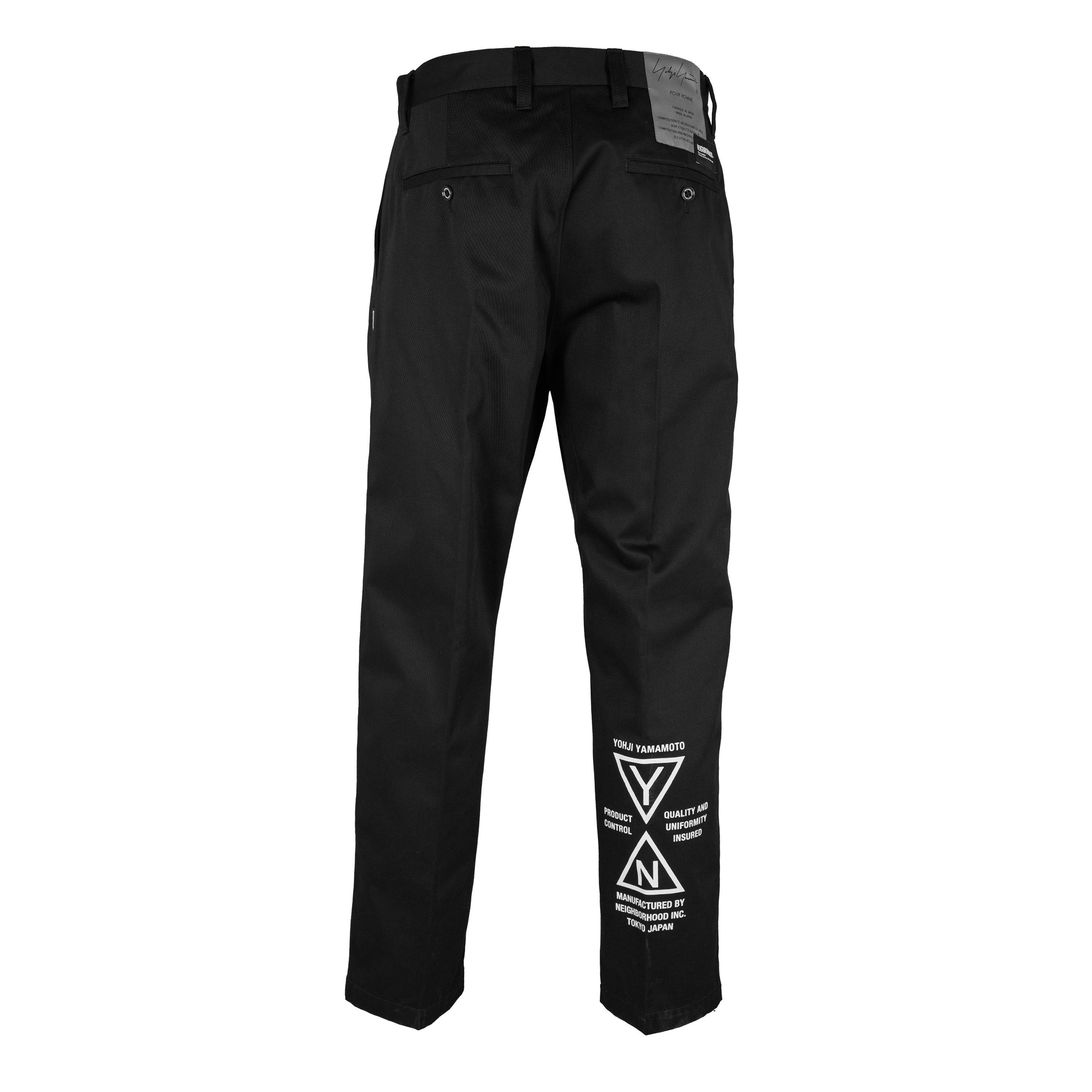 Black - Yohji Yamamoto - Men's Neighbourhood Work Wide Leg Trousers - 2