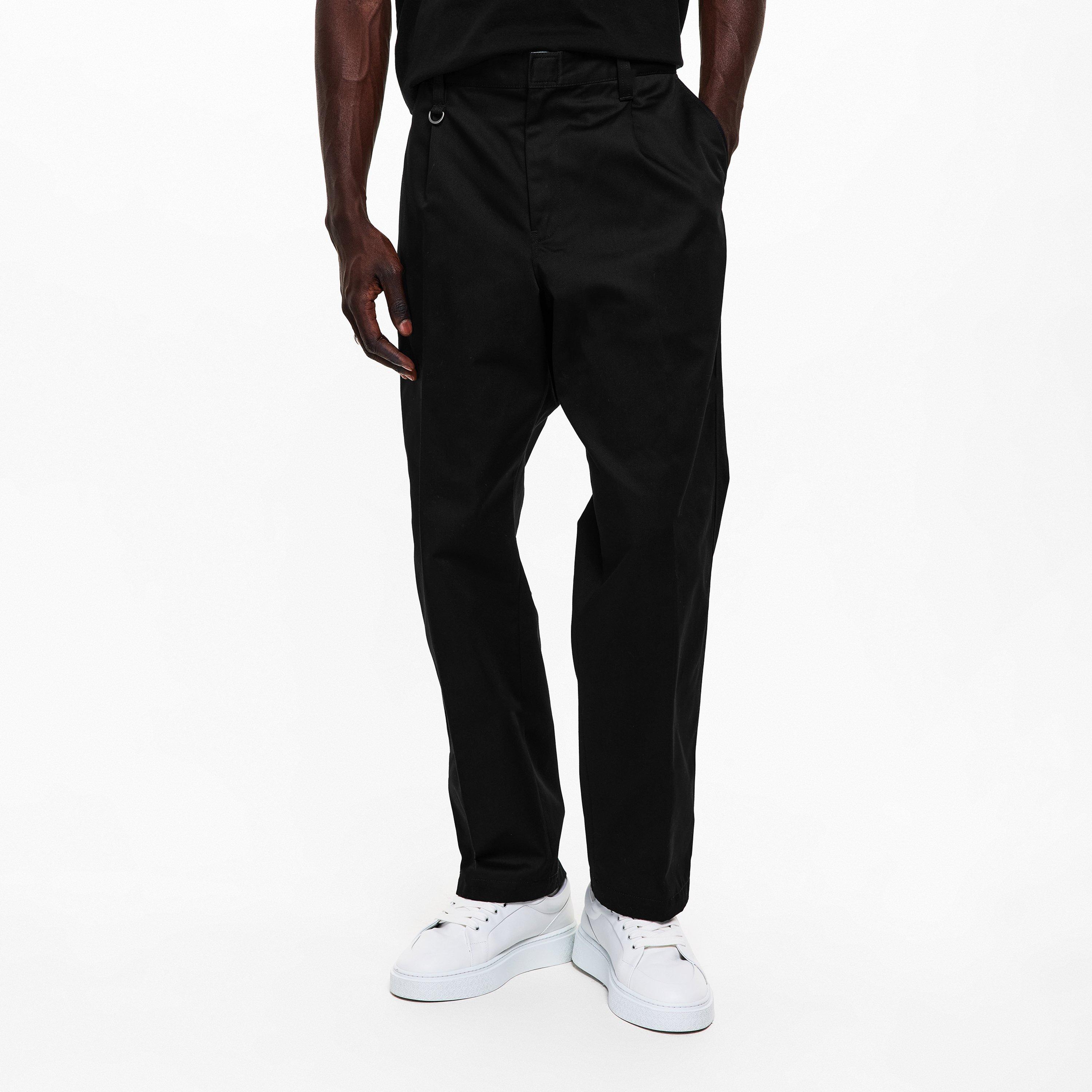 Black - Yohji Yamamoto - Men's Neighbourhood Work Wide Leg Trousers - 3