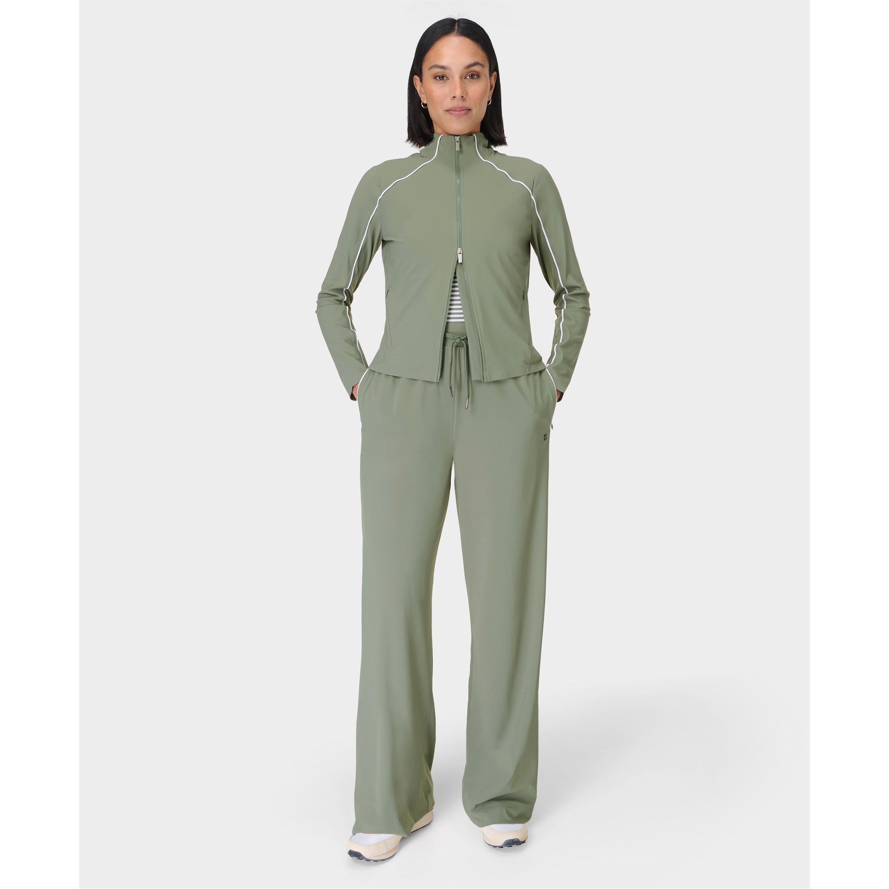 willow green - Sweaty Betty - Women's Explorer Wide Leg Trousers - 6