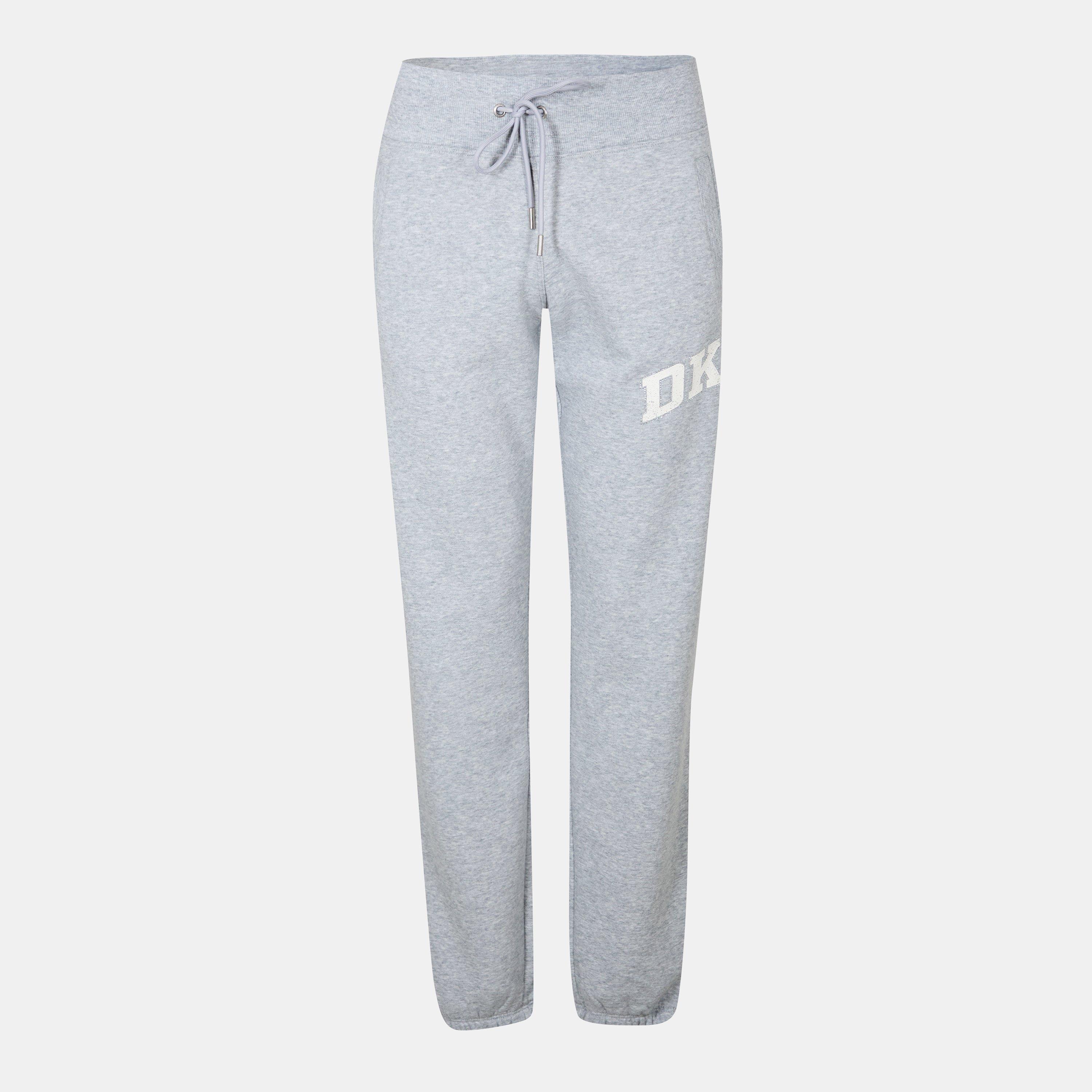 Dkny Women's Logo Fleece Tapered Joggers - Pgh/Eggnog - 10 (S)