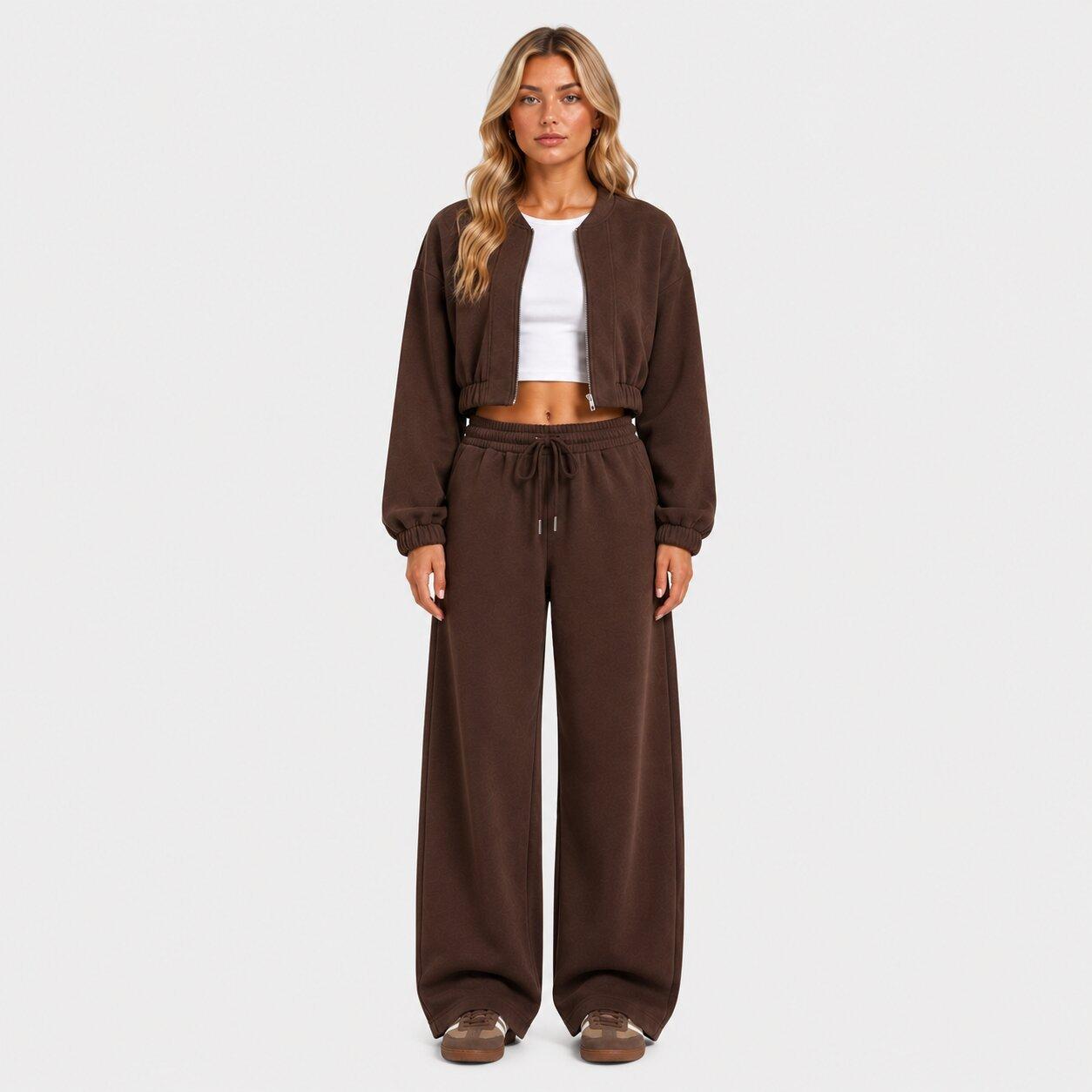 Chocolate - I Saw It First - Womens Barrel Fleece Joggers - 2