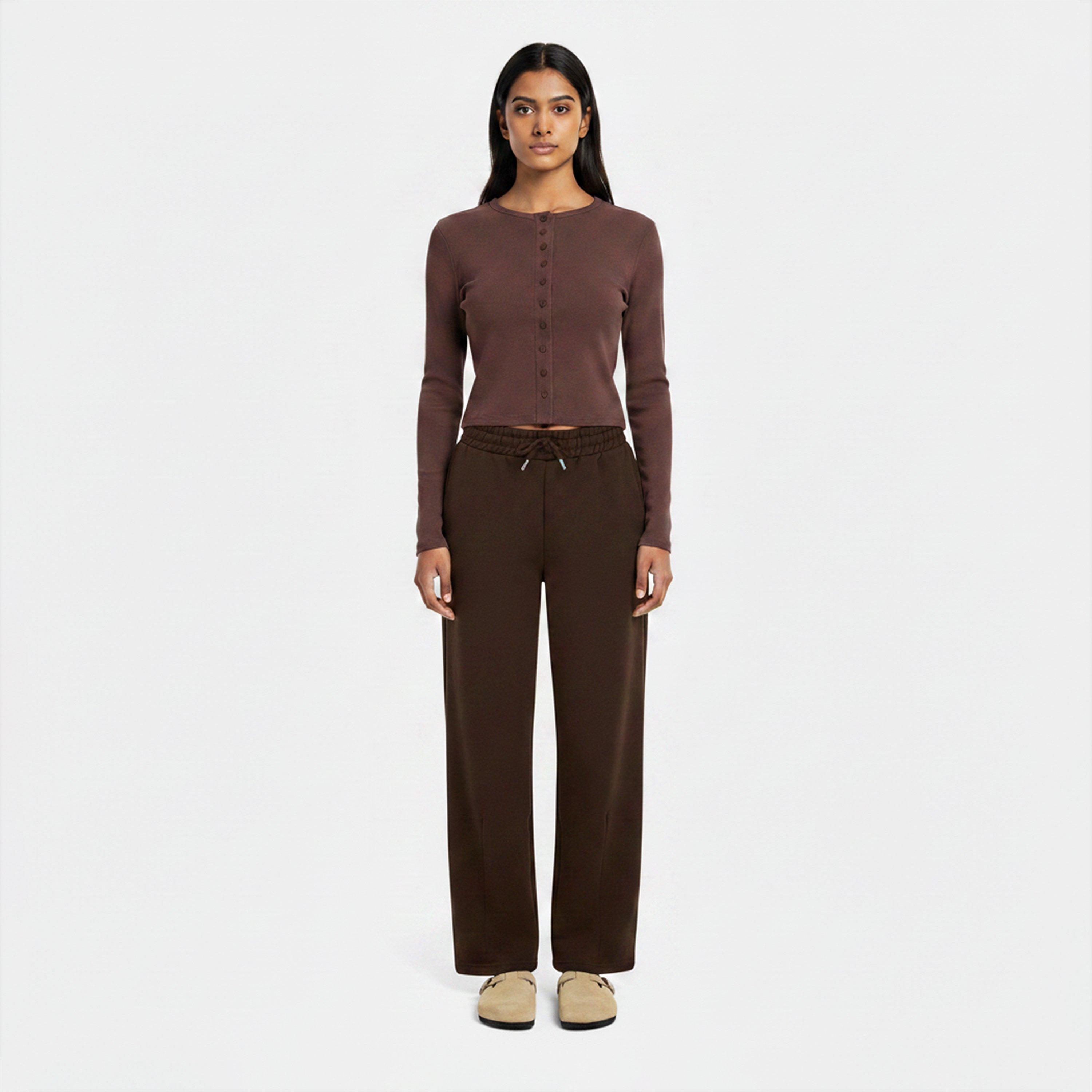 Chocolate - I Saw It First - Womens Barrel Fleece Joggers - 5