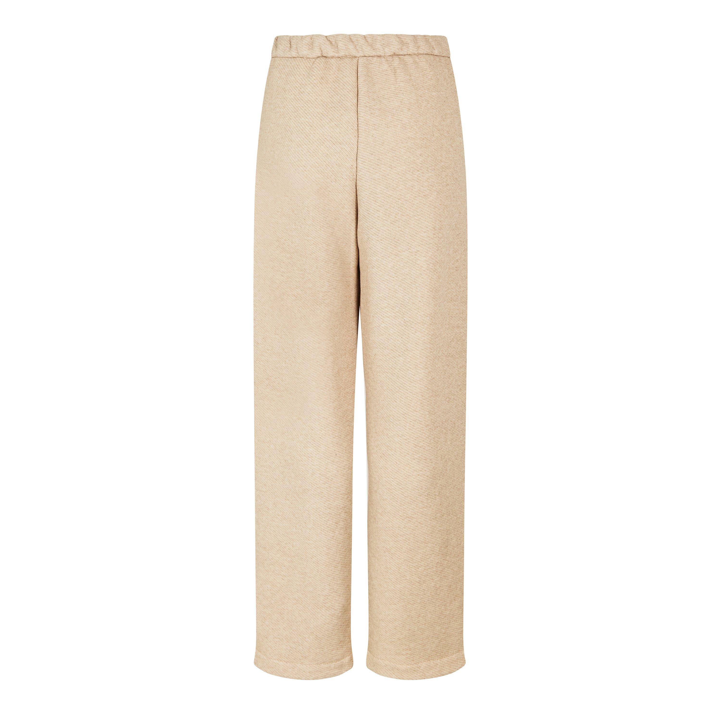 Beige - Max Mara - Women's Open Hem Fleece Joggers - 2
