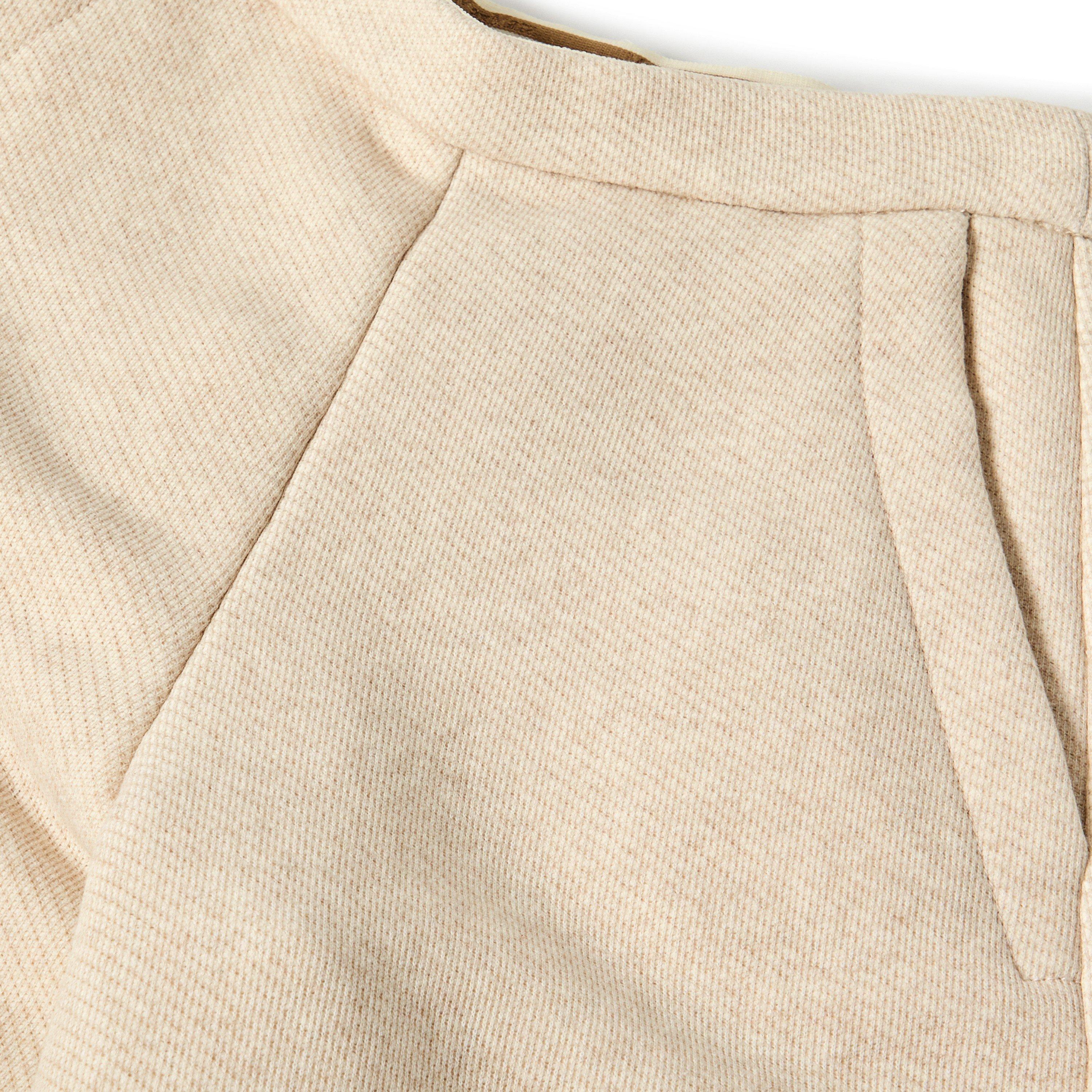 Beige - Max Mara - Women's Open Hem Fleece Joggers - 5