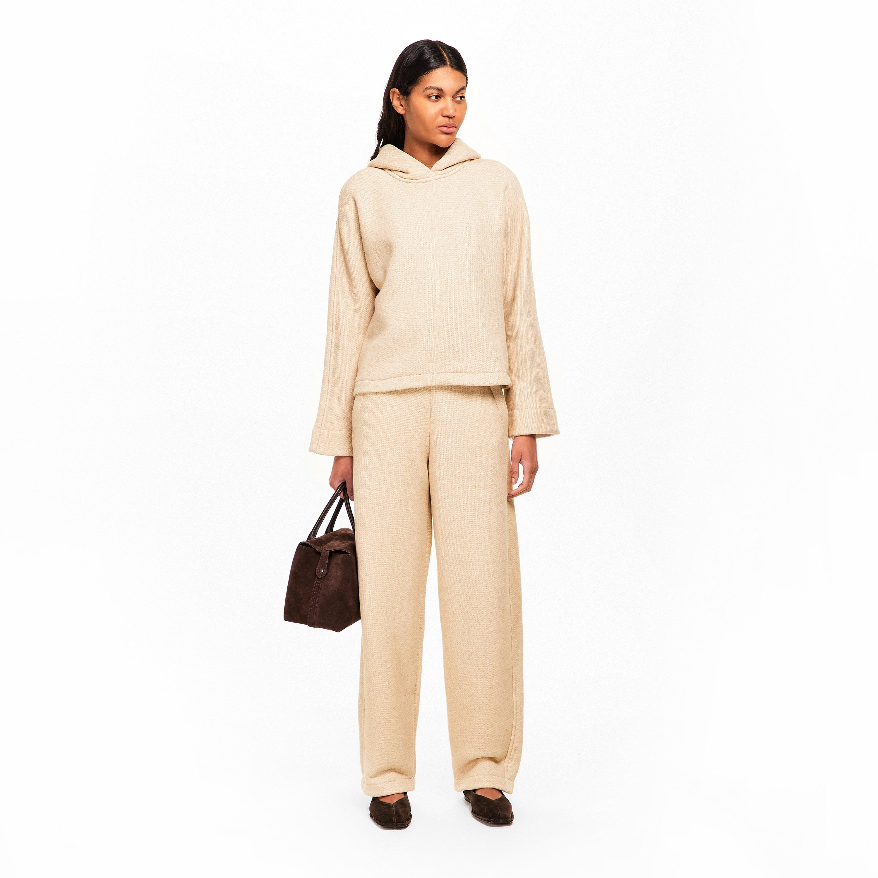 Beige - Max Mara - Women's Open Hem Fleece Joggers - 6