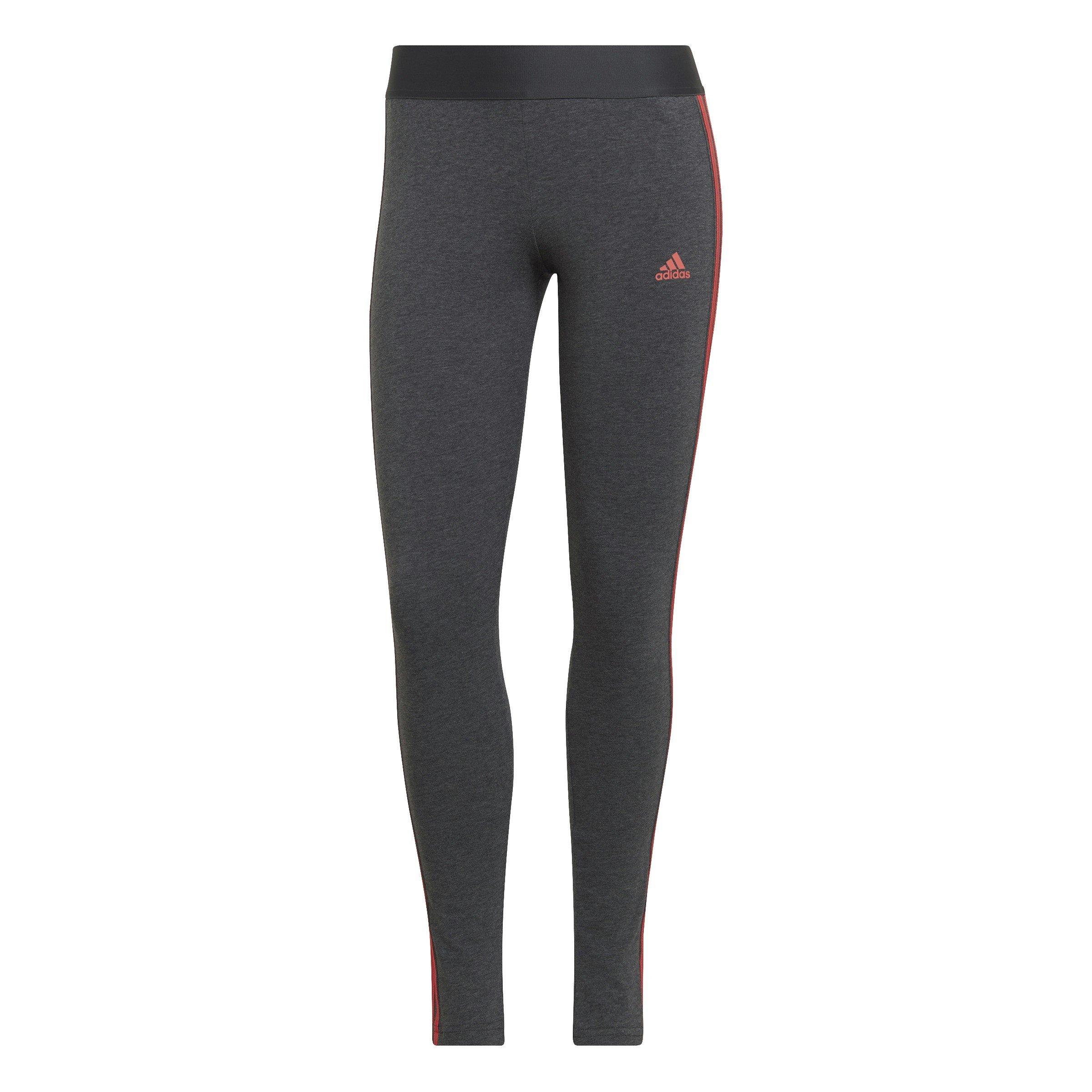 Dk Grey Hthr - adidas - Three Striped Leggings Womens - 1
