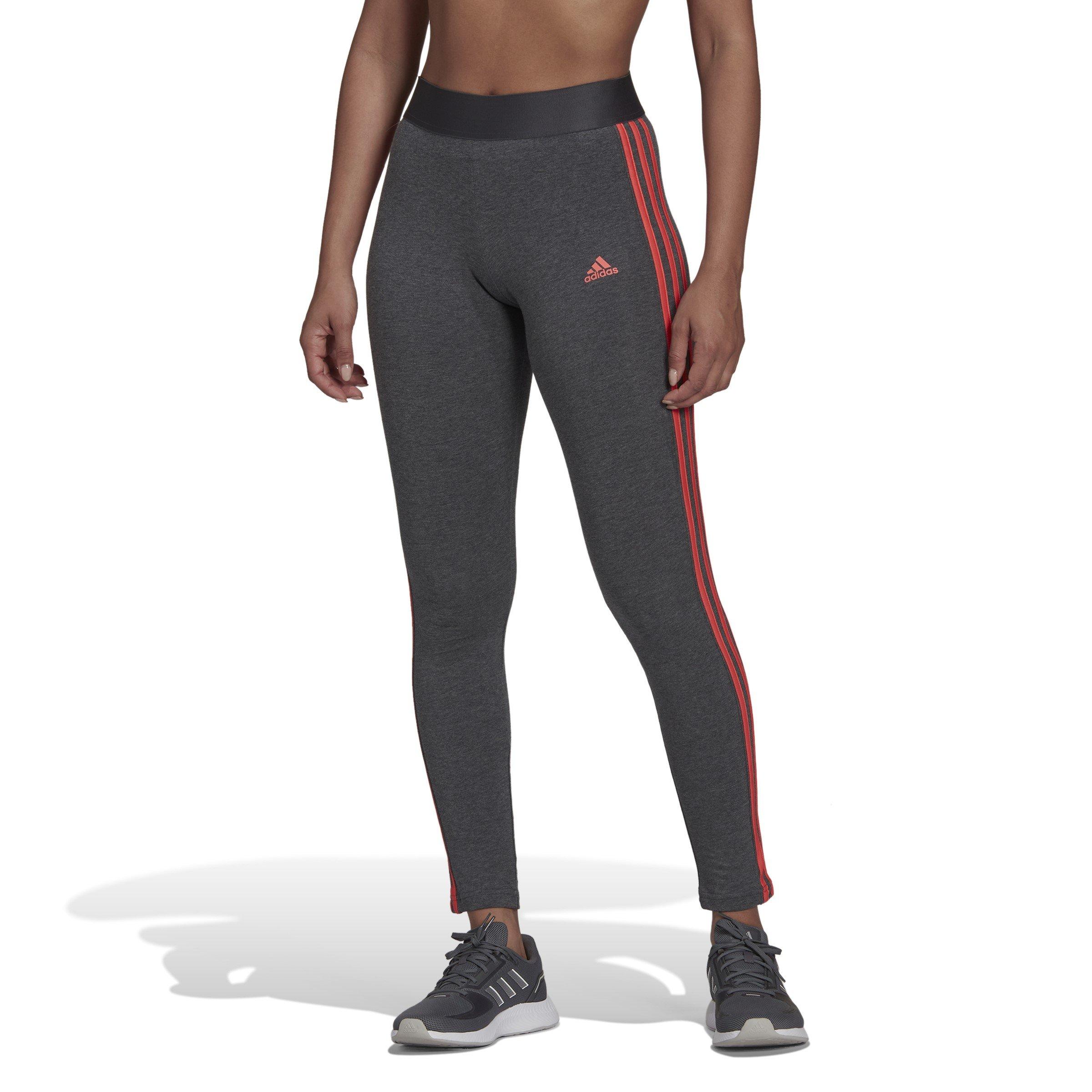 Dk Grey Hthr - adidas - Three Striped Leggings Womens - 2