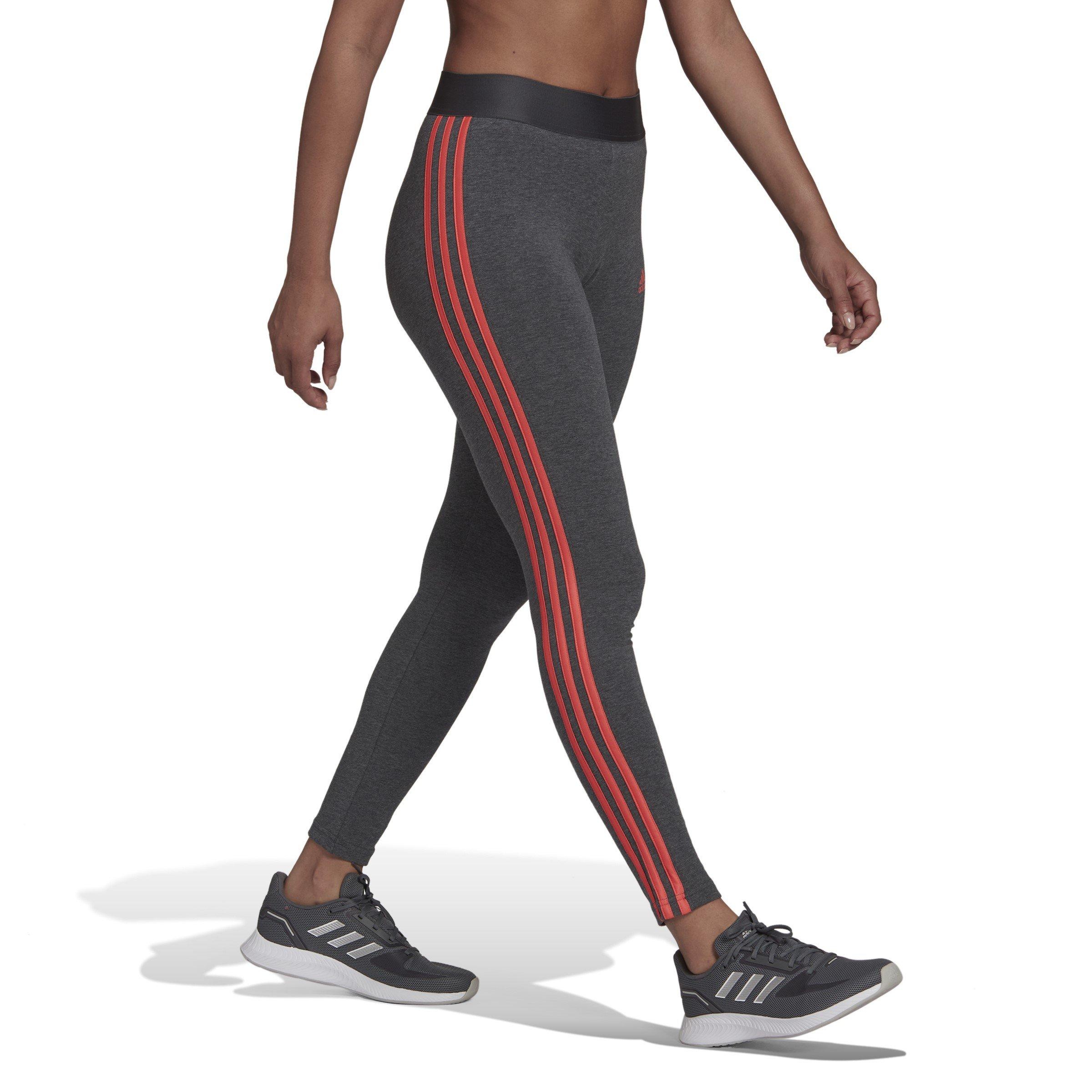 Dk Grey Hthr - adidas - Three Striped Leggings Womens - 4