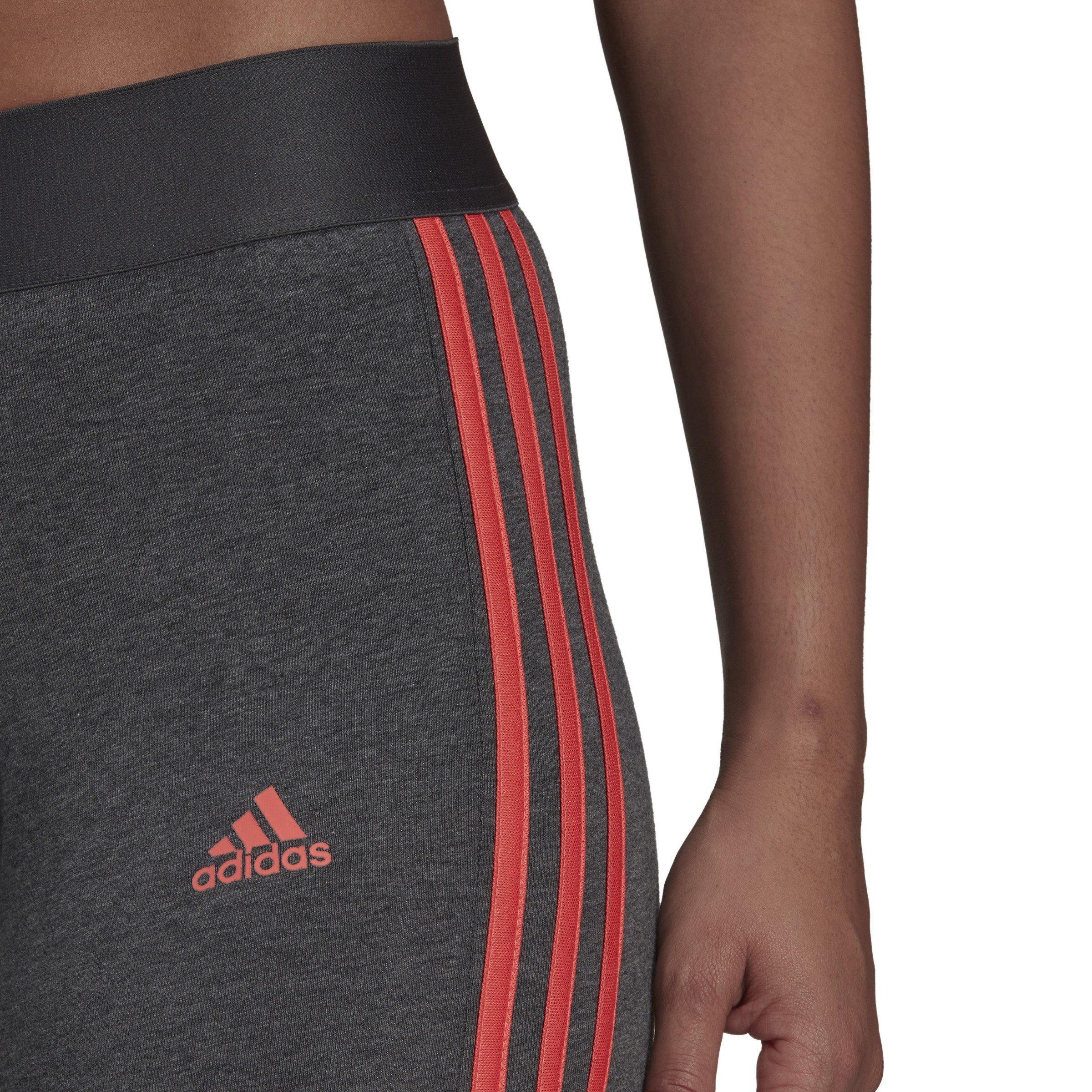 Dk Grey Hthr - adidas - Three Striped Leggings Womens - 5