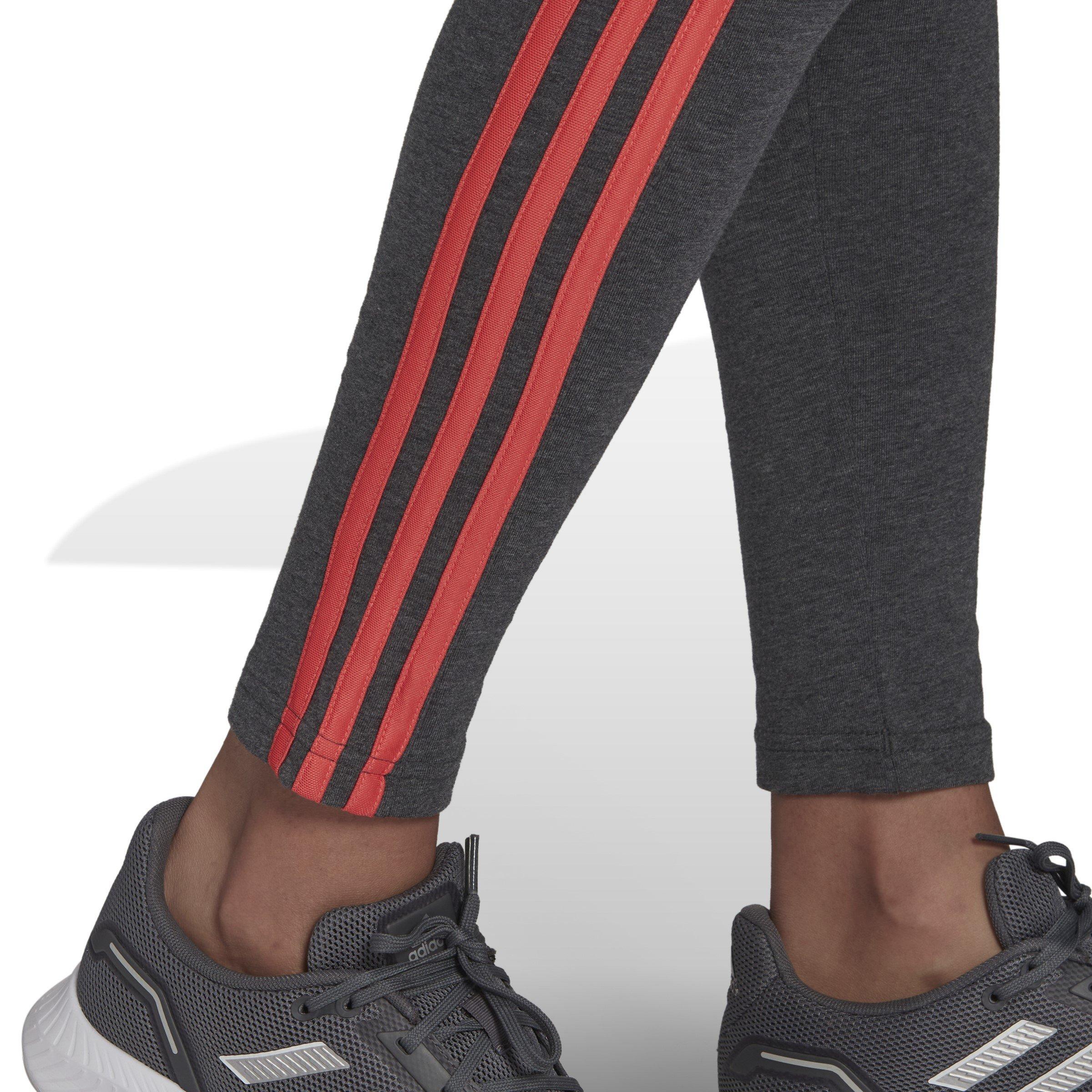 Dk Grey Hthr - adidas - Three Striped Leggings Womens - 6