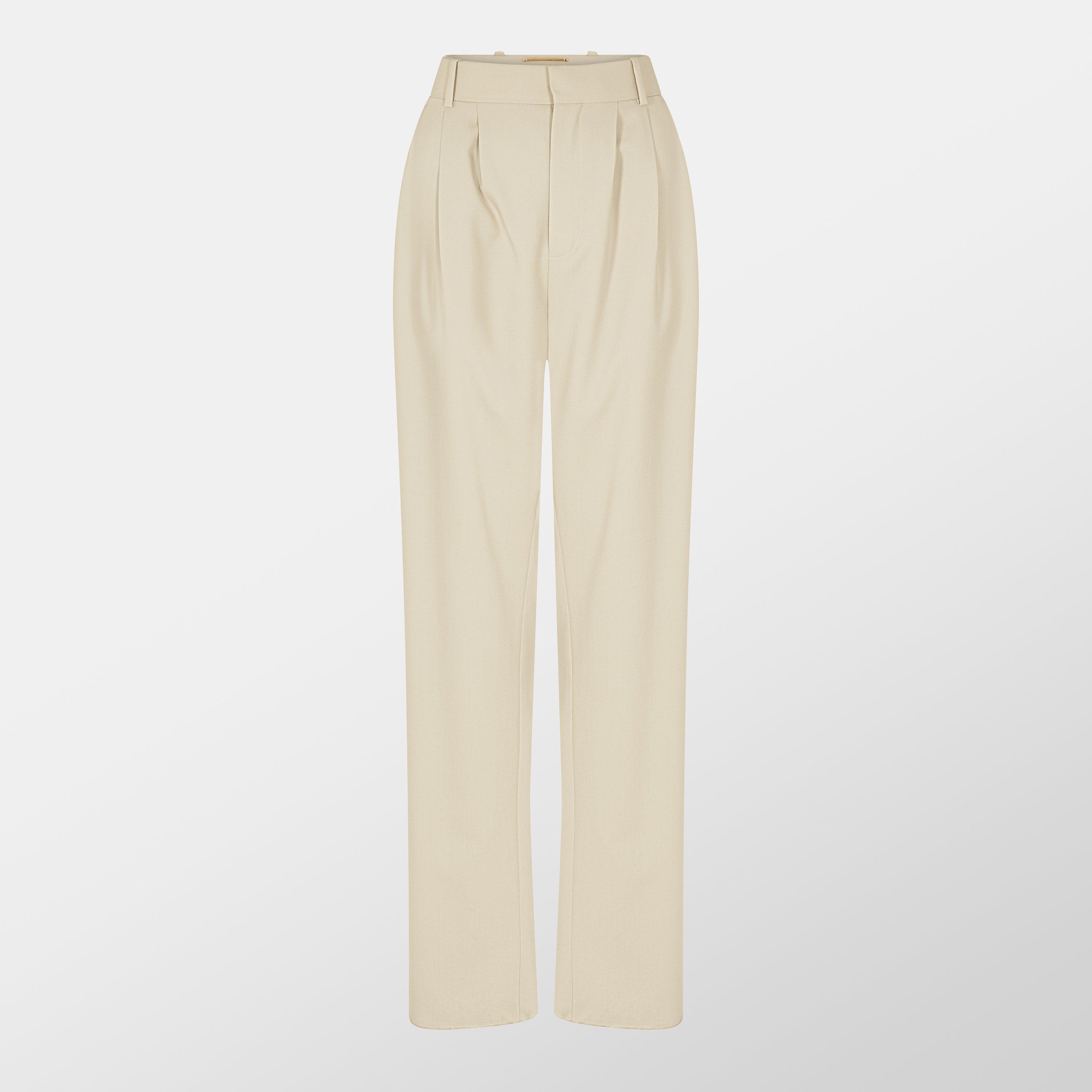 Beige - Saint Laurent - Tailored Trousers - 1