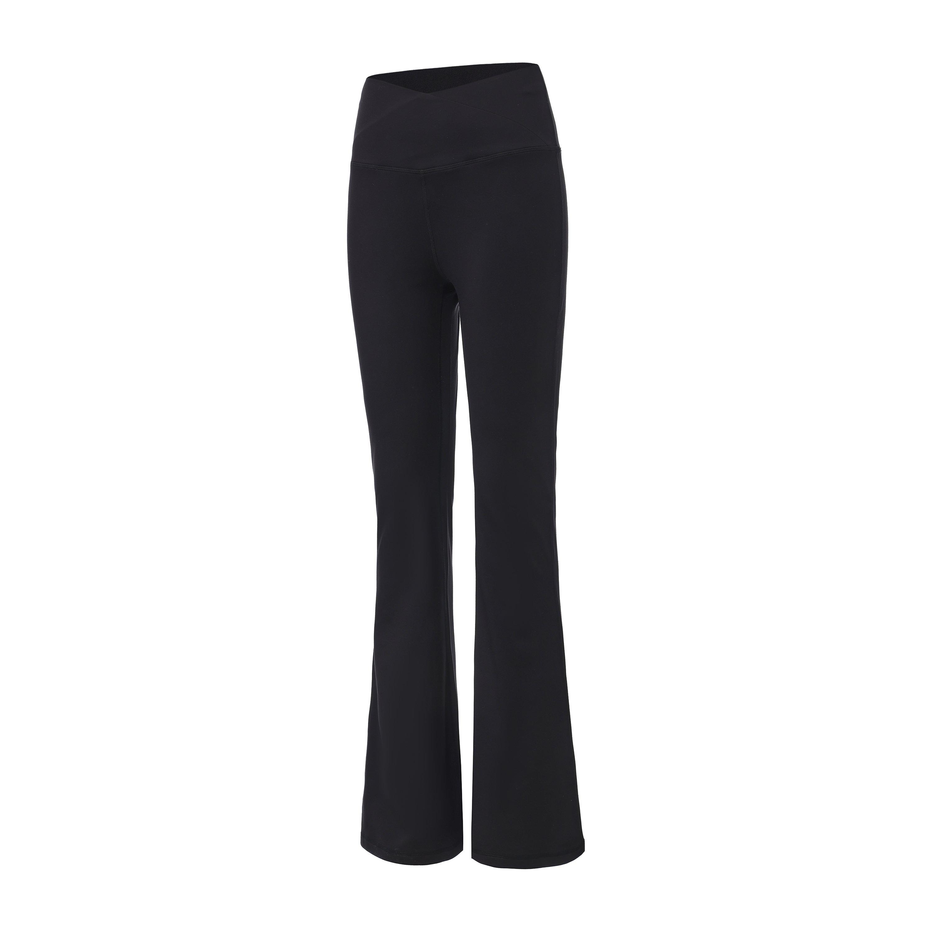 Black - LA Gear - LA Gear Crossover-Waist Flared Leggings Womens - 2