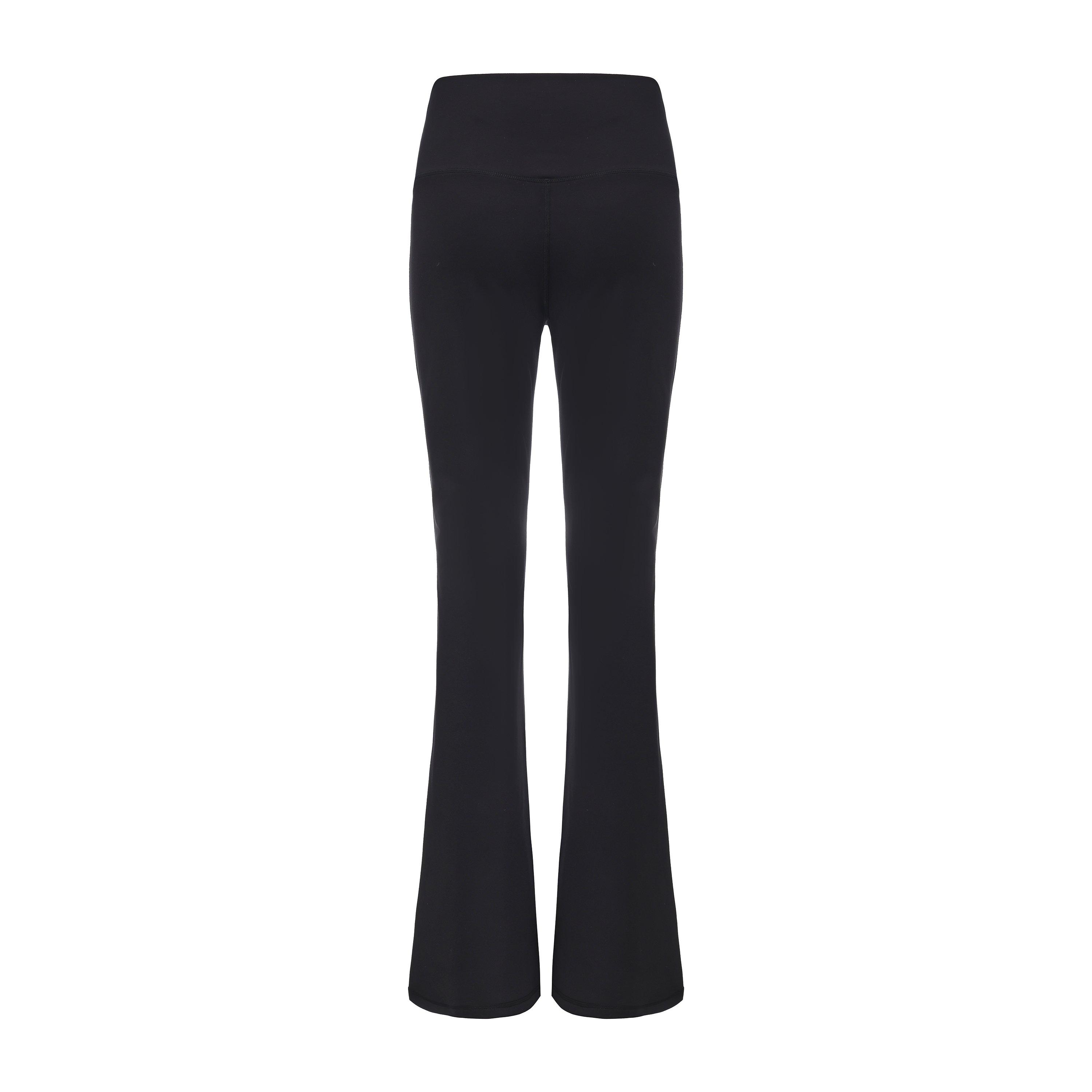 Black - LA Gear - LA Gear Crossover-Waist Flared Leggings Womens - 3