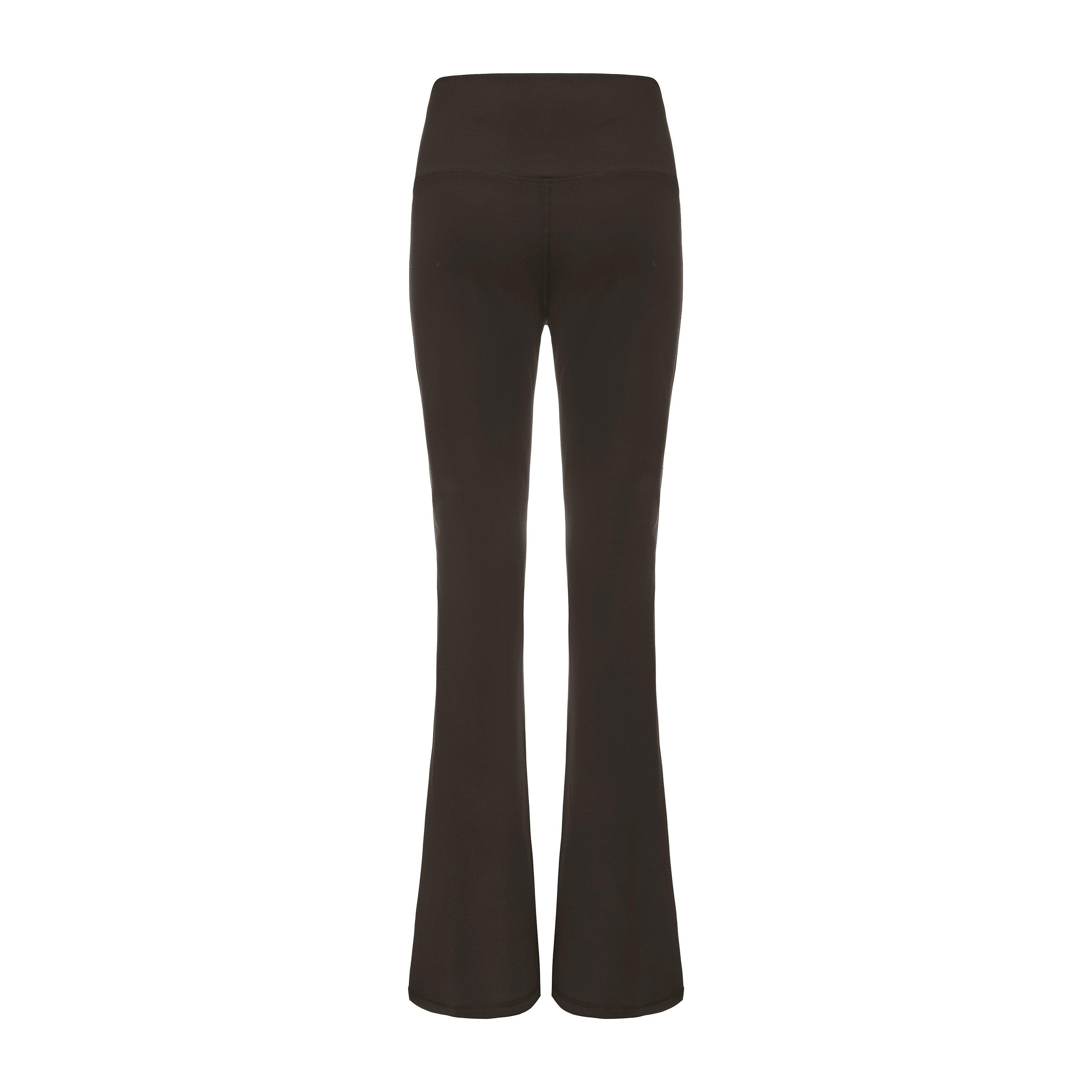 Brown - LA Gear - LA Gear Crossover-Waist Flared Leggings Womens - 3