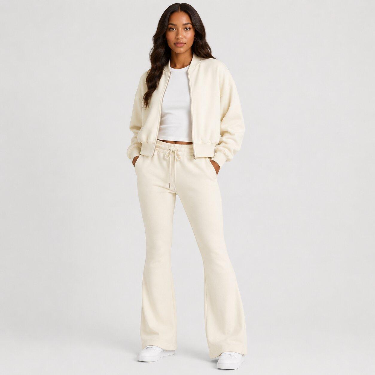 Cream - I Saw It First - Fleece Flare Jogger - 2