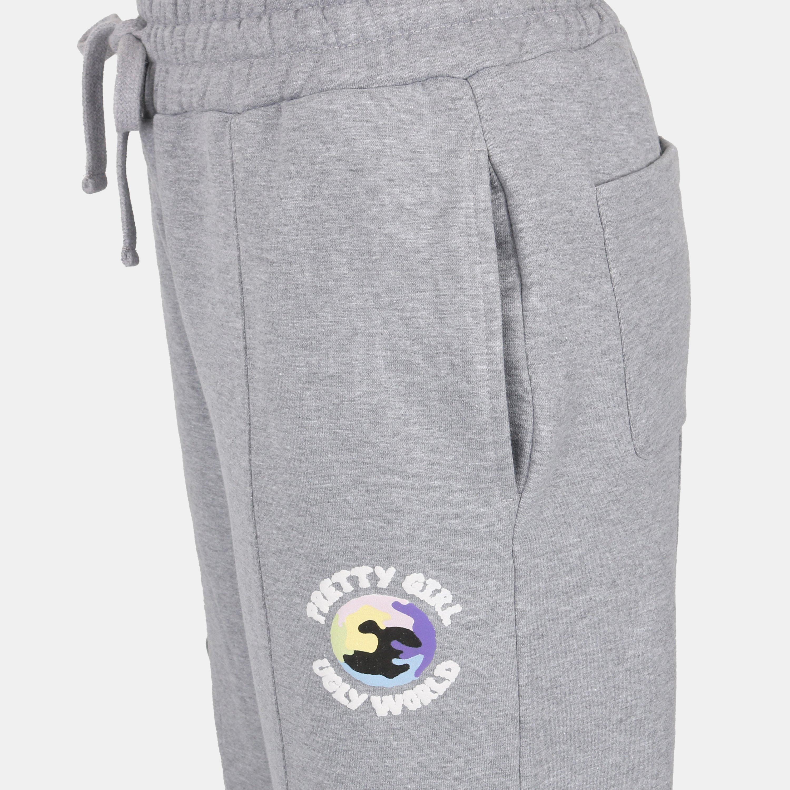 Grey/Multi - Pretty Boy Ugly World - Women's Open Hem Cotton Joggers - 4