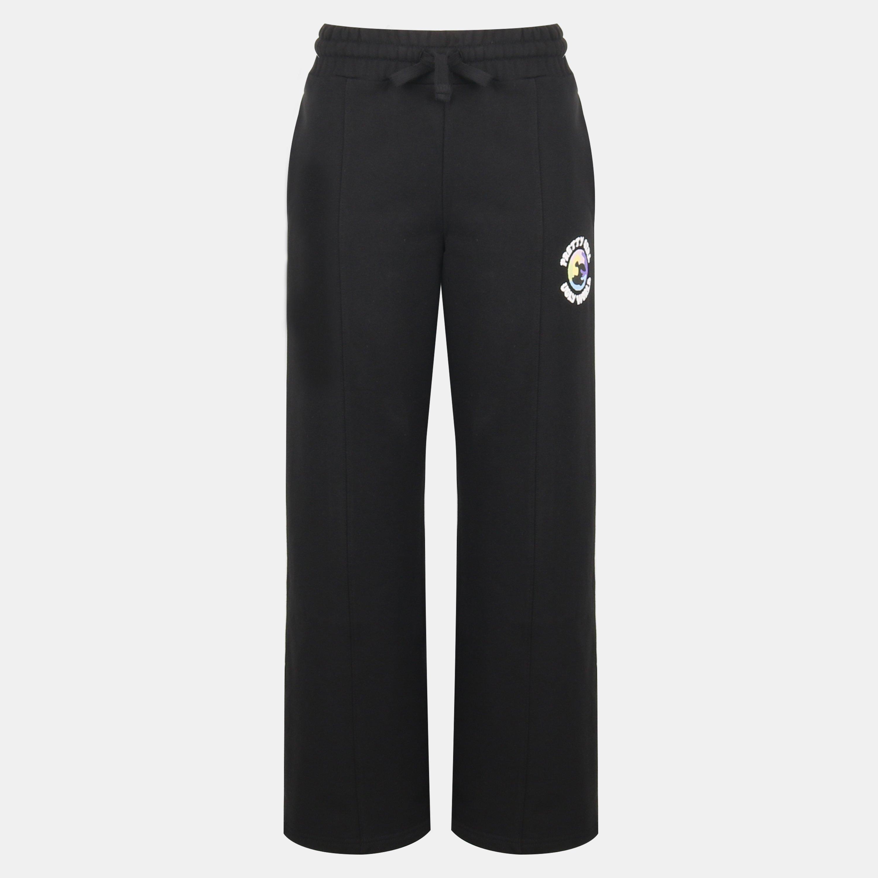 Black/Multi - Pretty Boy Ugly World - Women's Open Hem Cotton Joggers - 1