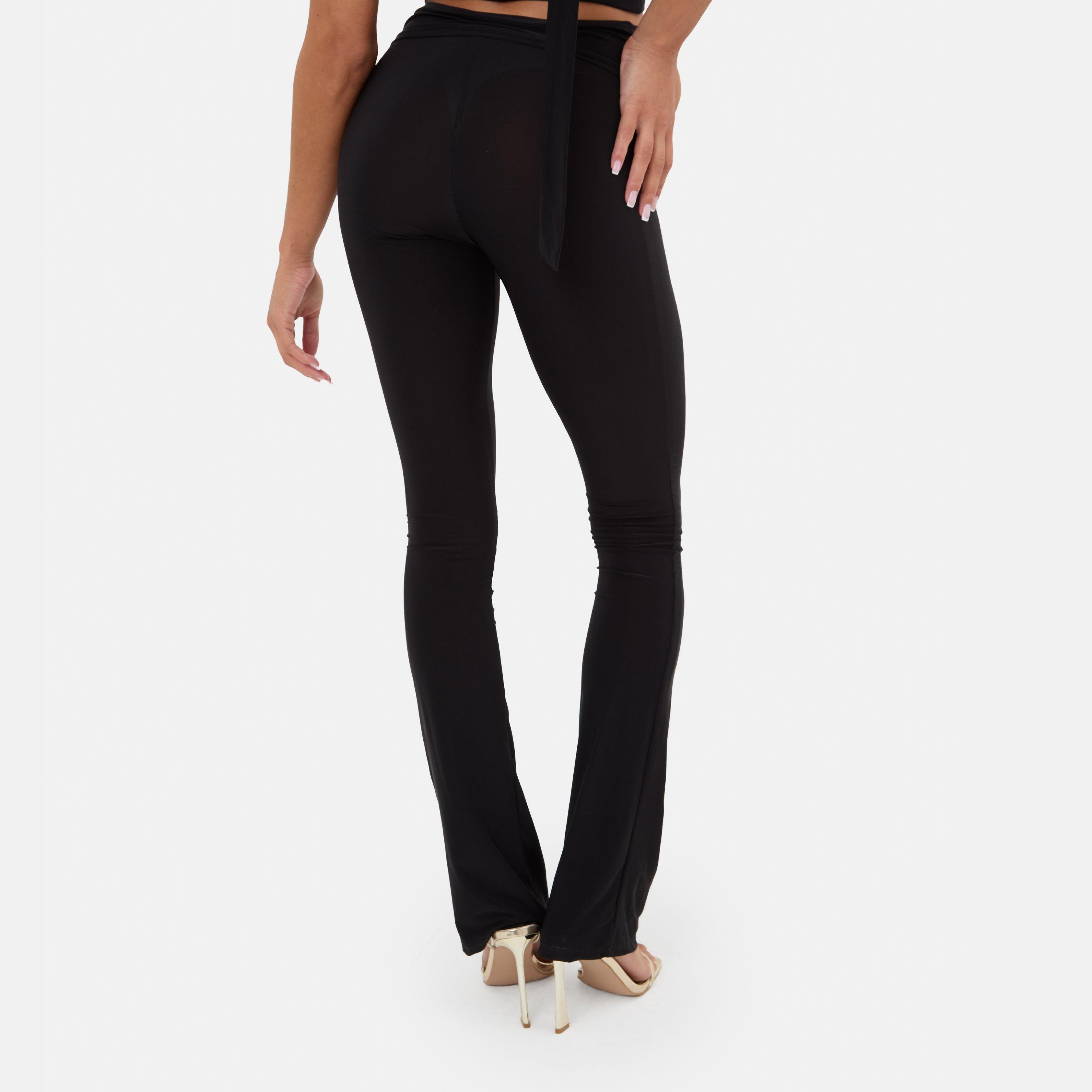 Black - I Saw It First - Hardwear Detail Flare Trousers - 3