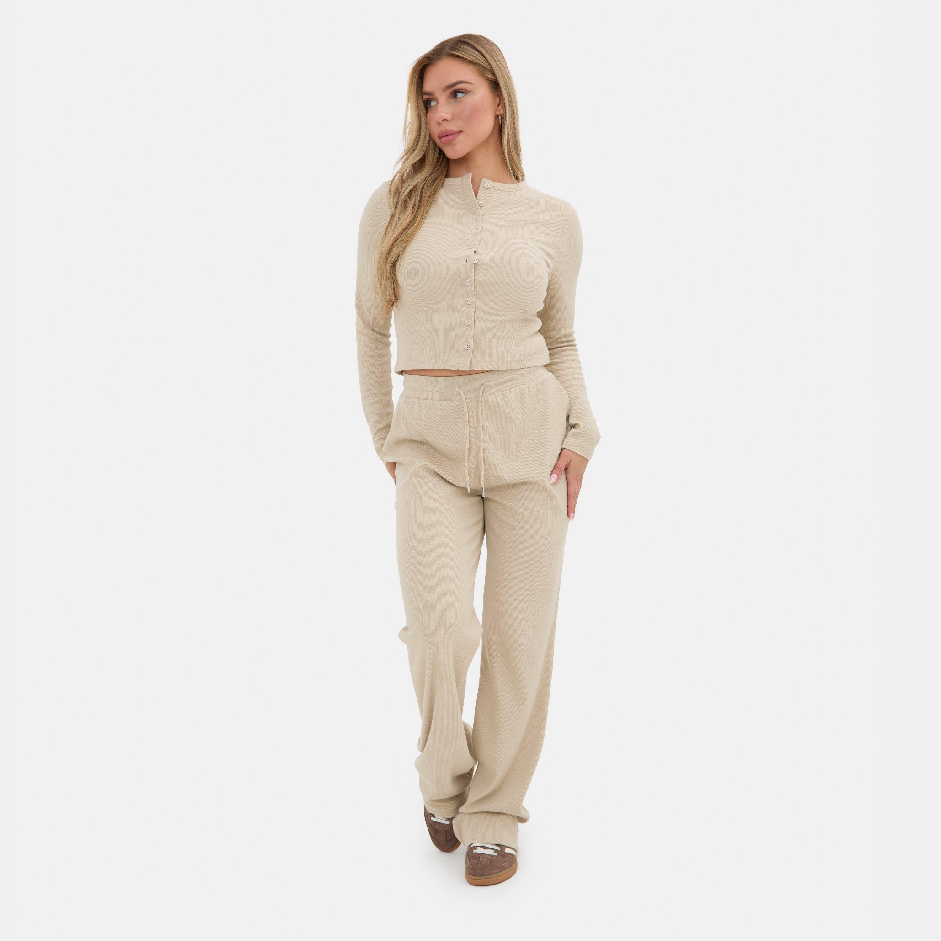 Stone - I Saw It First - Ribbed Wide Leg Trouser - 1