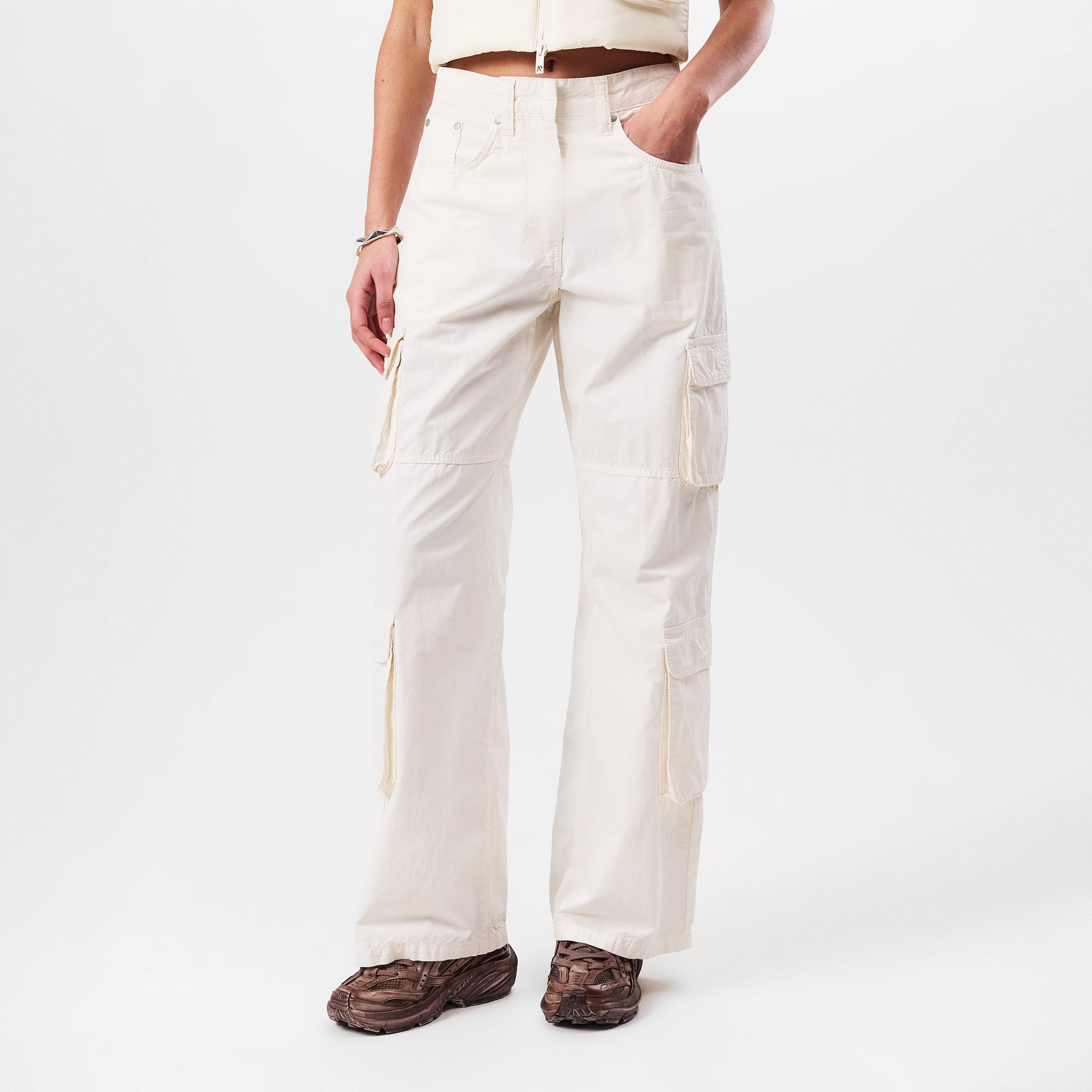 Grey - Represent - Women's Fender Cargo Trousers, Ample Pockets - 3