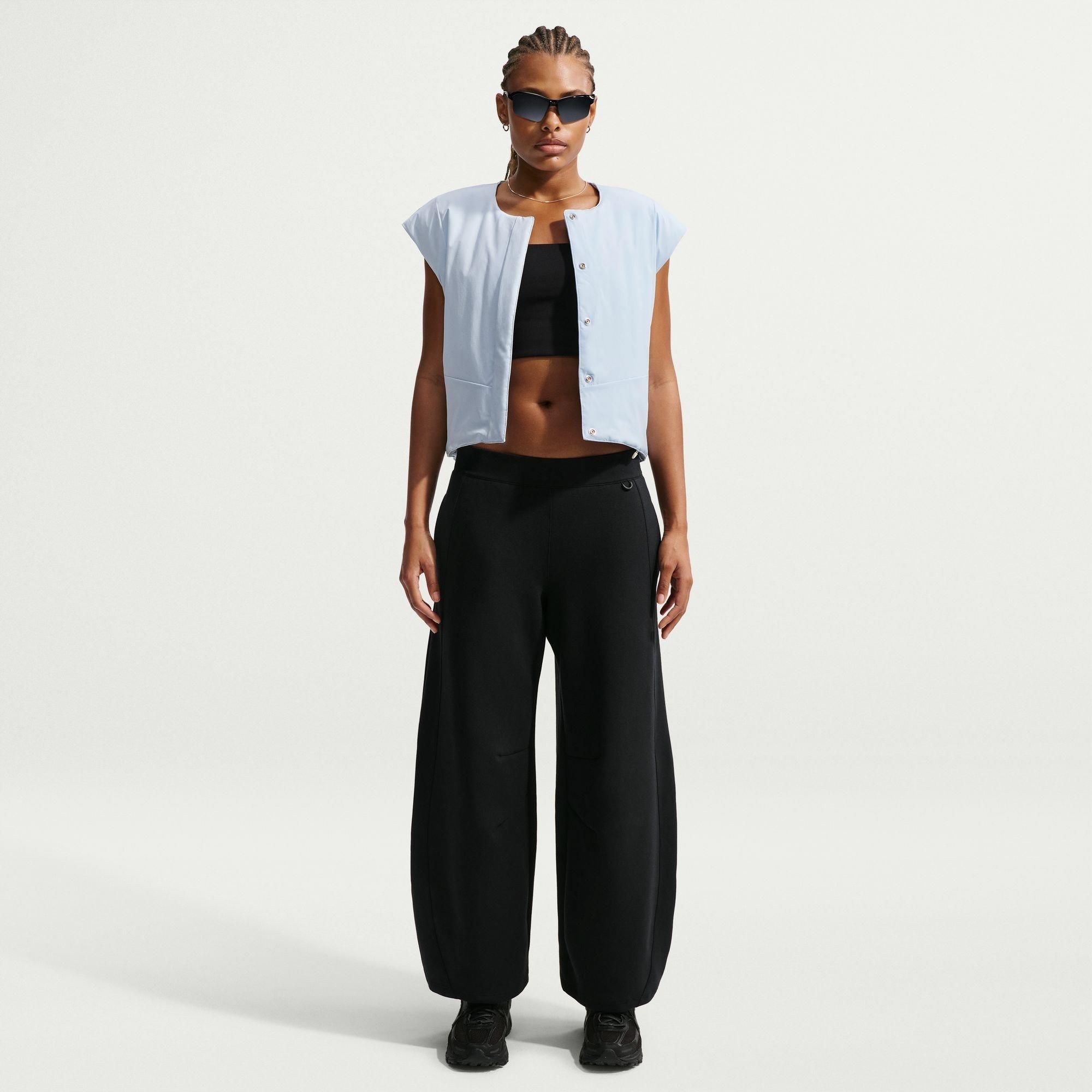 Black - Nike - Women's Closed Hem Fleece Jogging Bottoms - 5