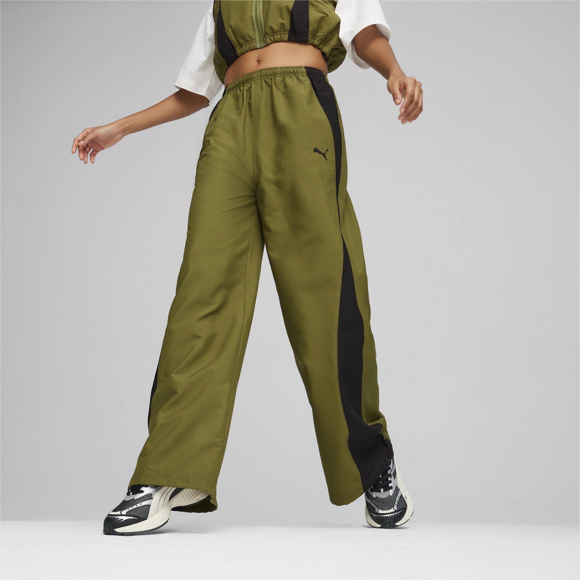Olive (there is no difference between en-GB and fr-FR for this word) - Puma - Women's Dare To Open Hem Poly Jogger - 3