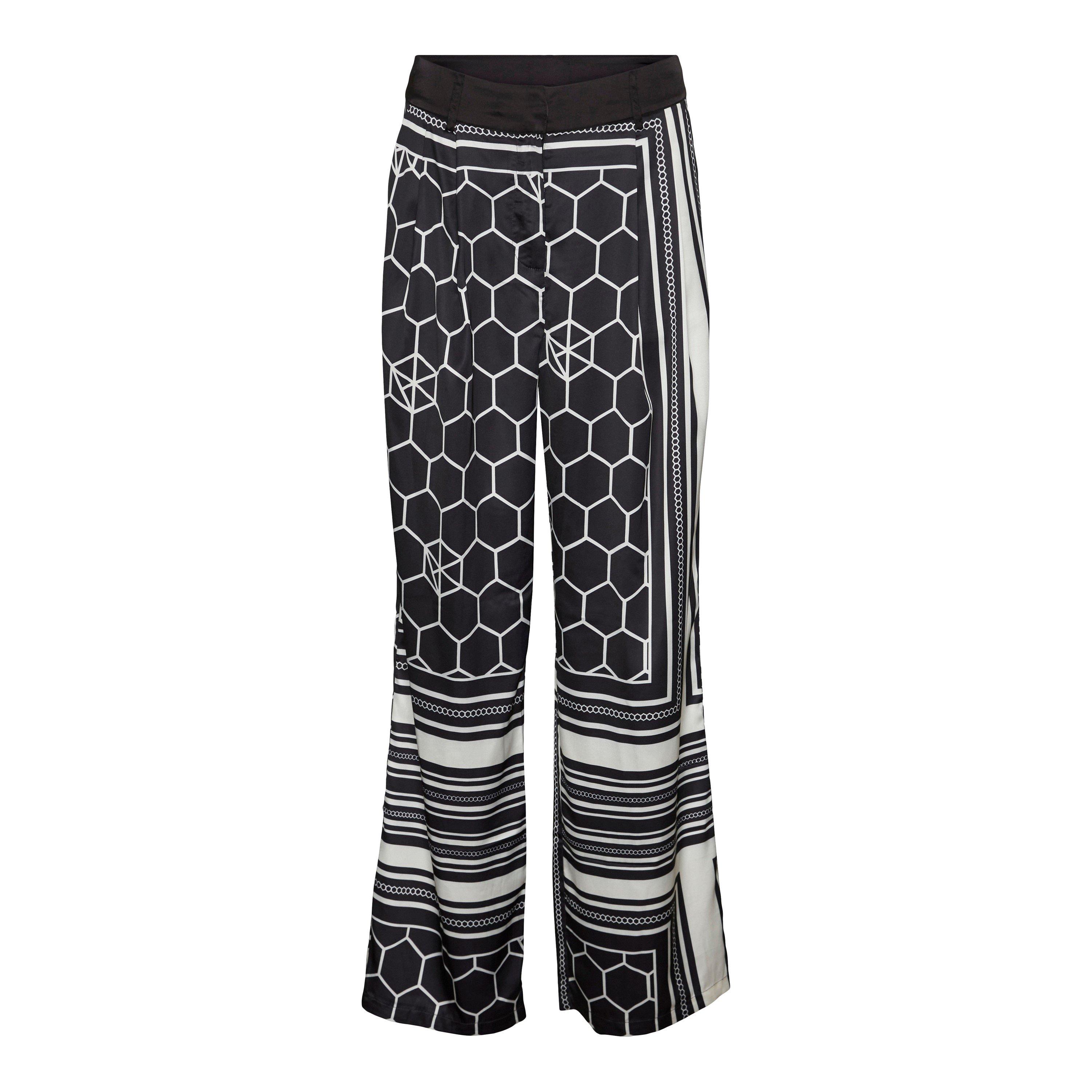 Preto - Vero Moda - Women's Heavyweight Wide Leg Trouser