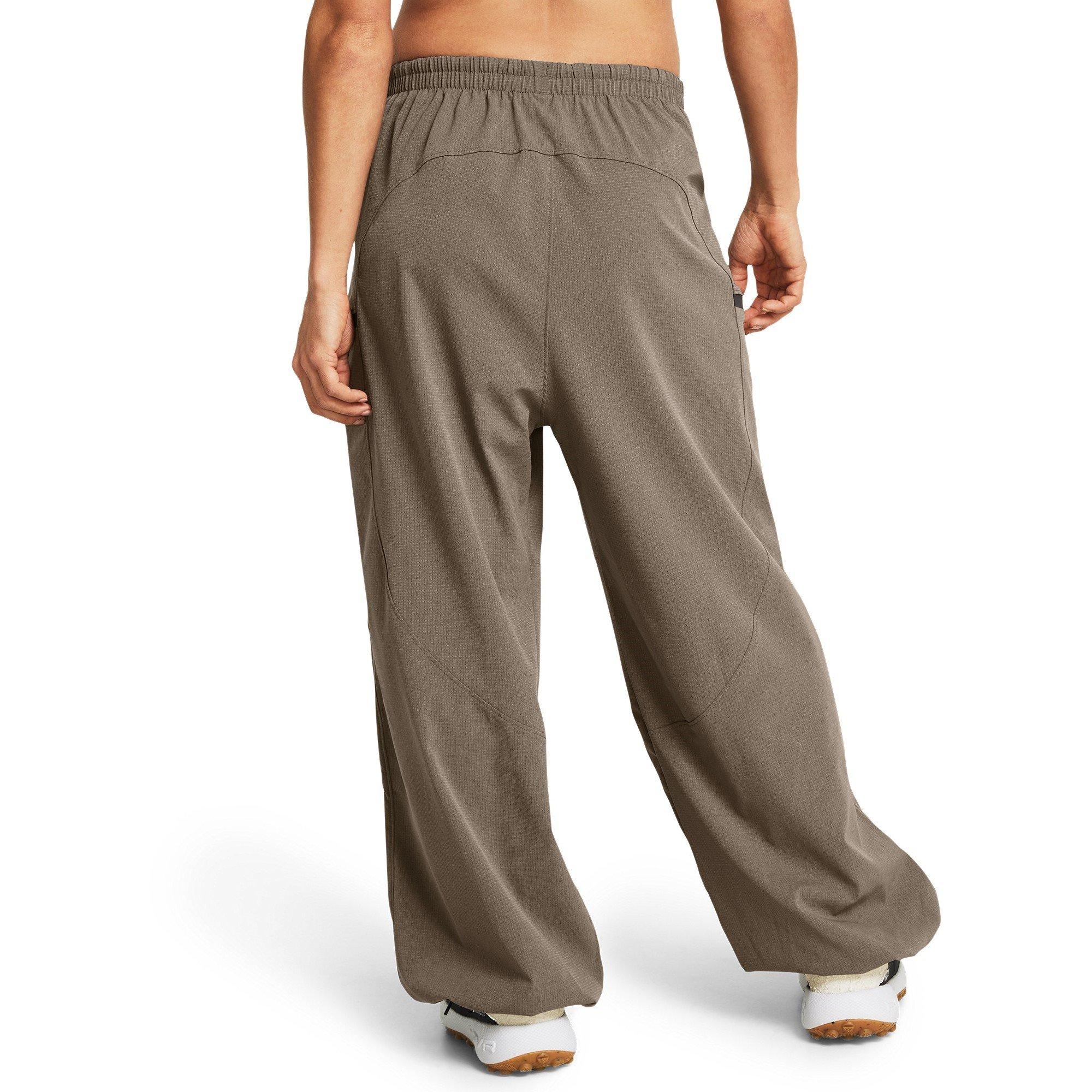 Brown - Under Armour - Women's Unstoppable Open Hem Woven Jogger - 4