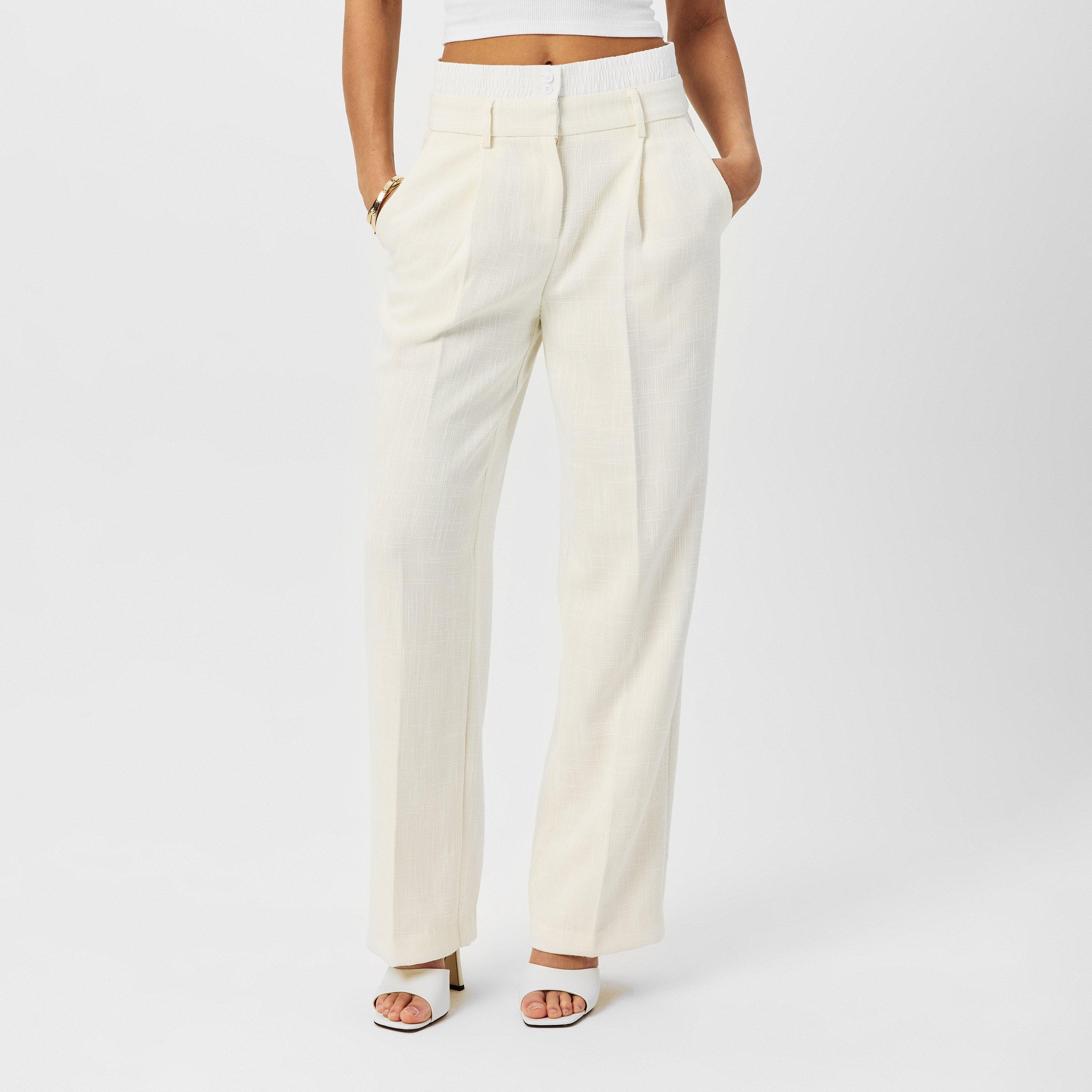 Buttercream - 4th and Reckless - Women's Georgia Wide Leg Trousers - 3