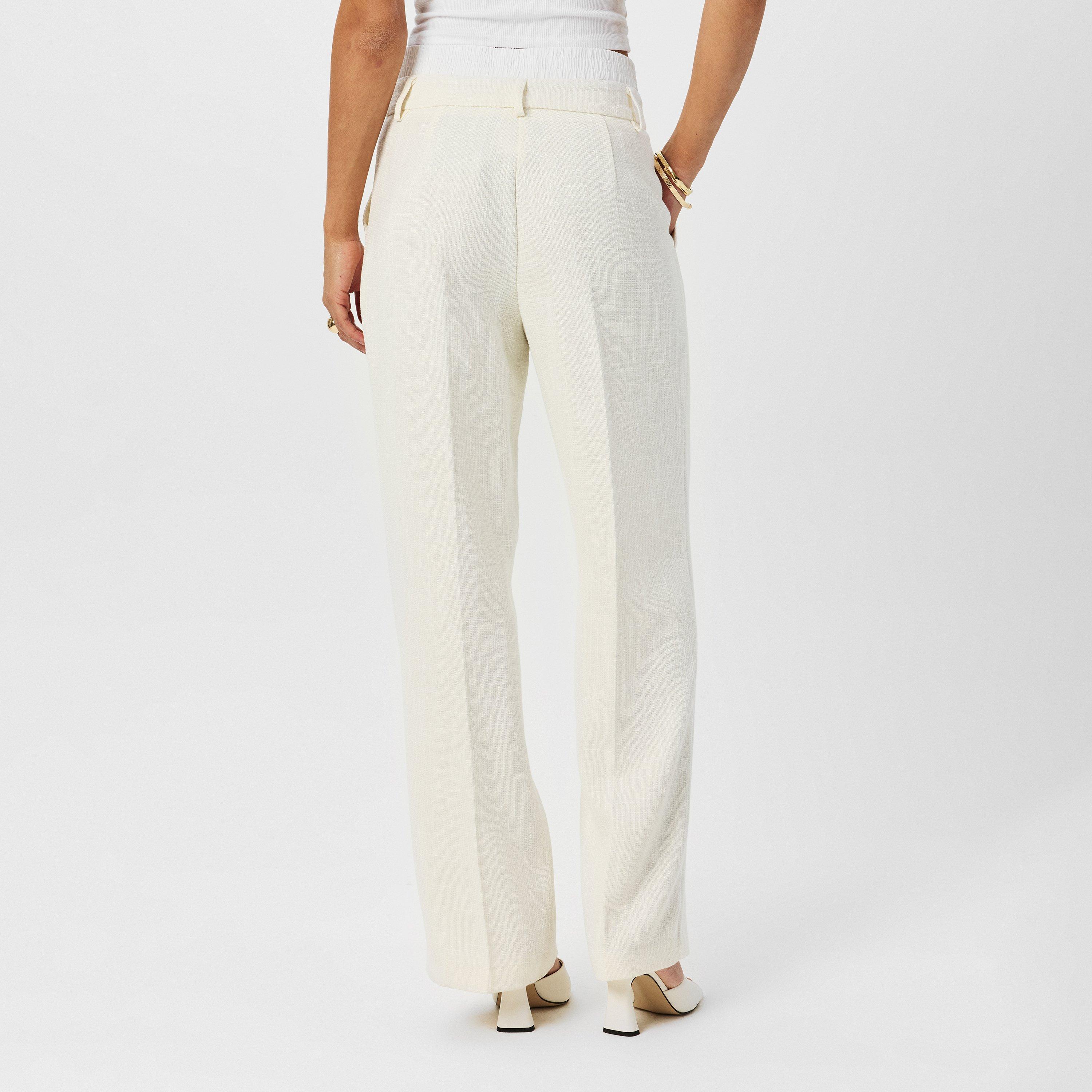 Buttercream - 4th and Reckless - Women's Georgia Wide Leg Trousers - 4