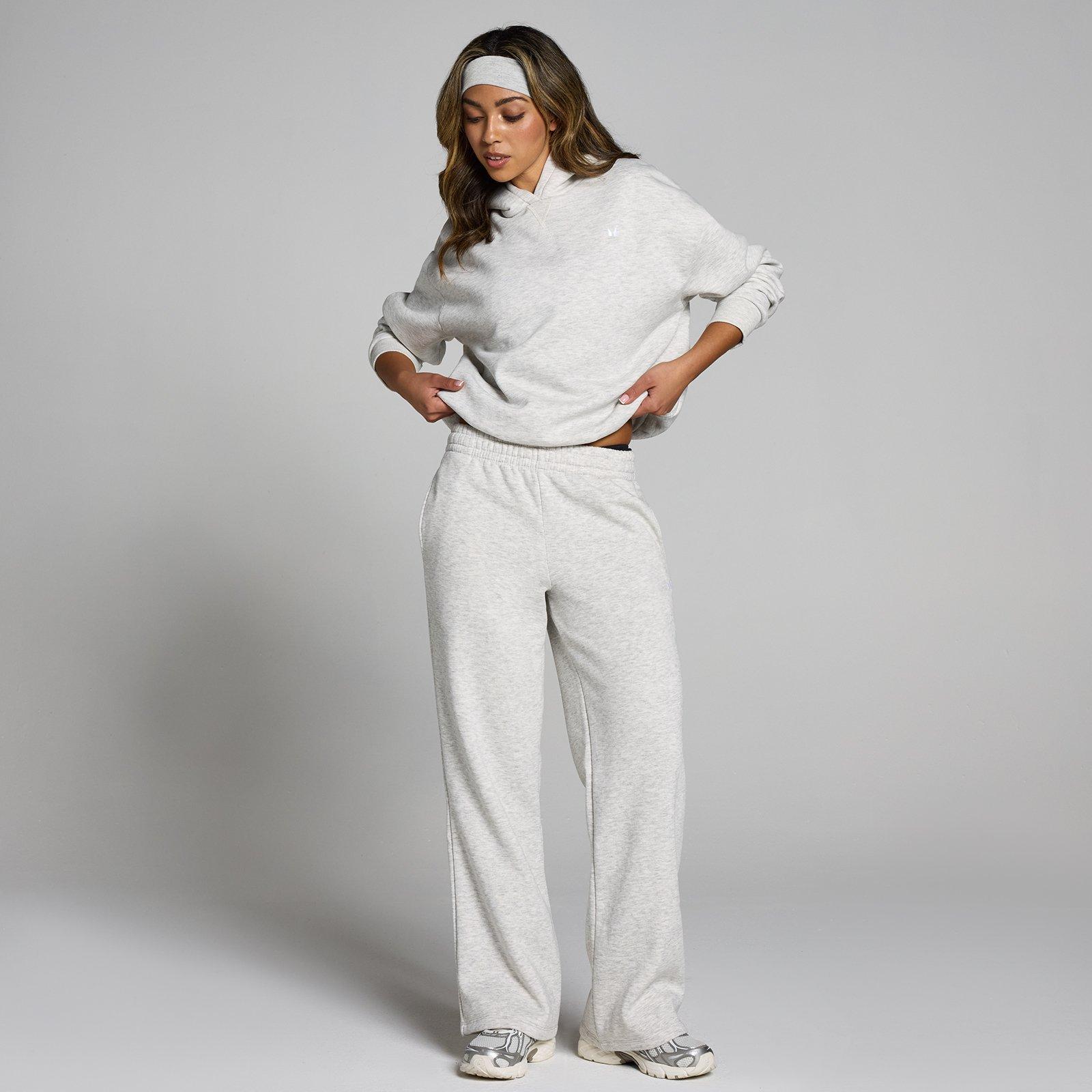 Grey Marl - MyProtein - Women's Basics Fleece Straight Leg Tracksuit Bottoms - 3